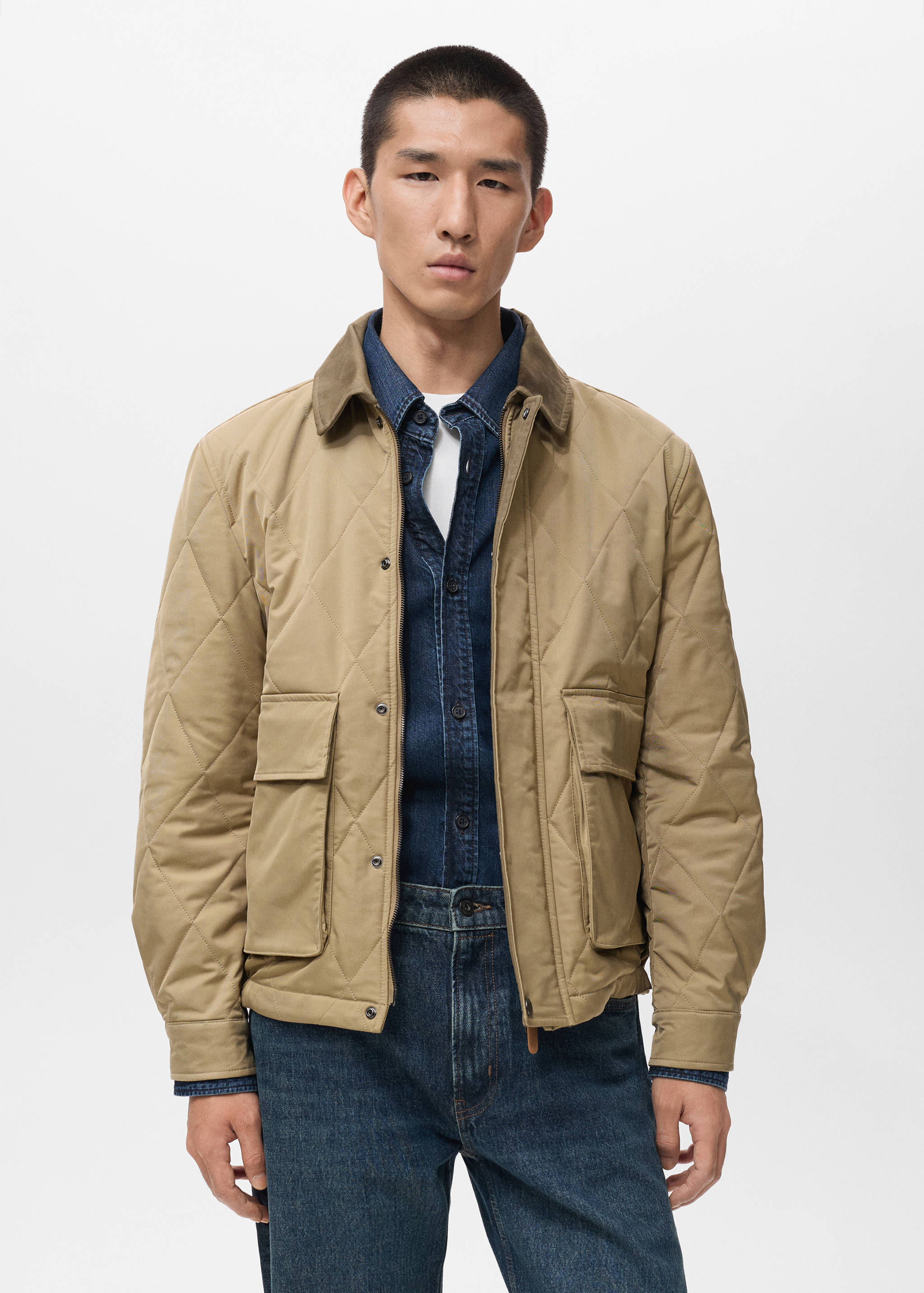 Quilted water repellent jacket - Medium plane