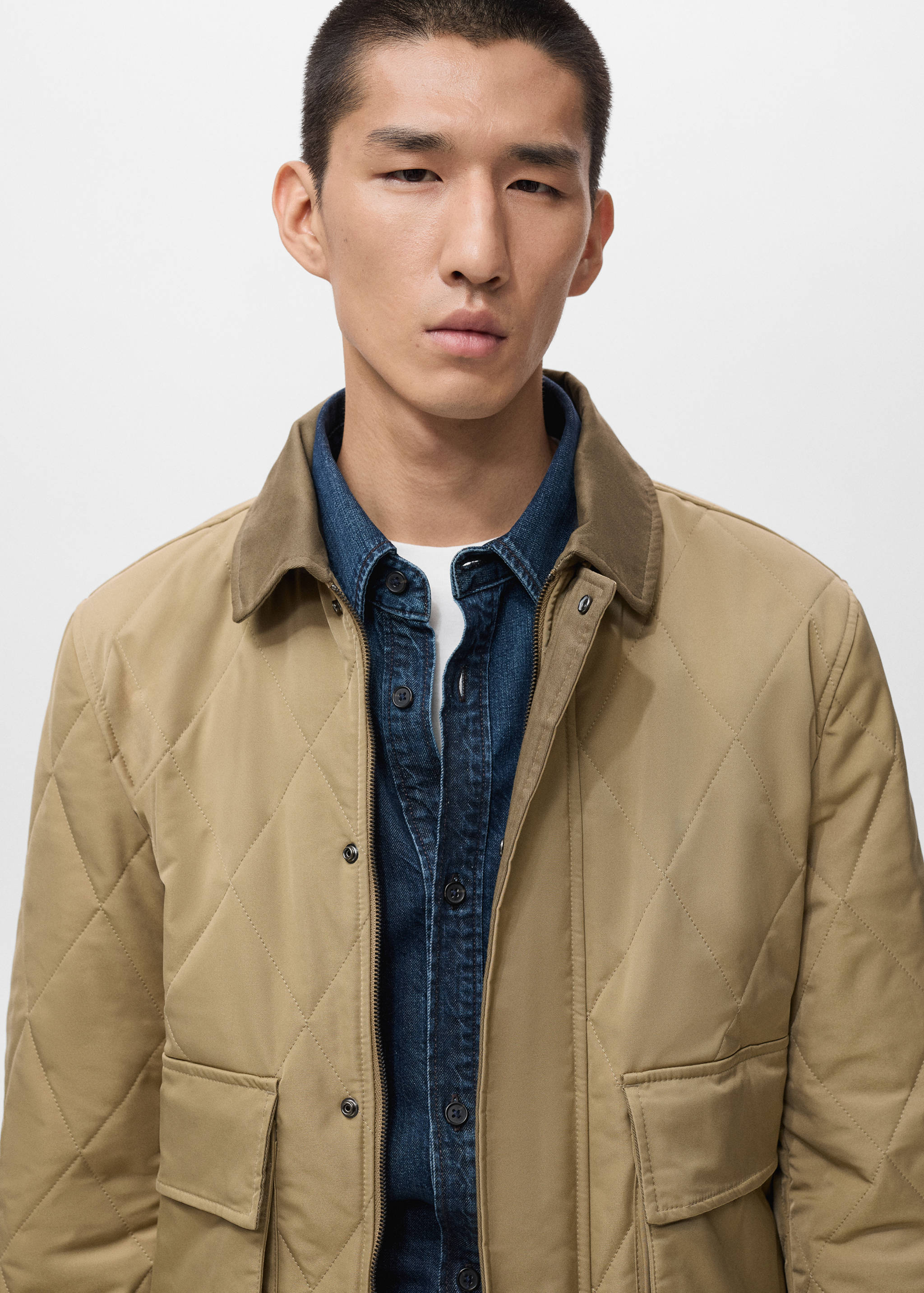 Quilted water repellent jacket - Details of the article 1