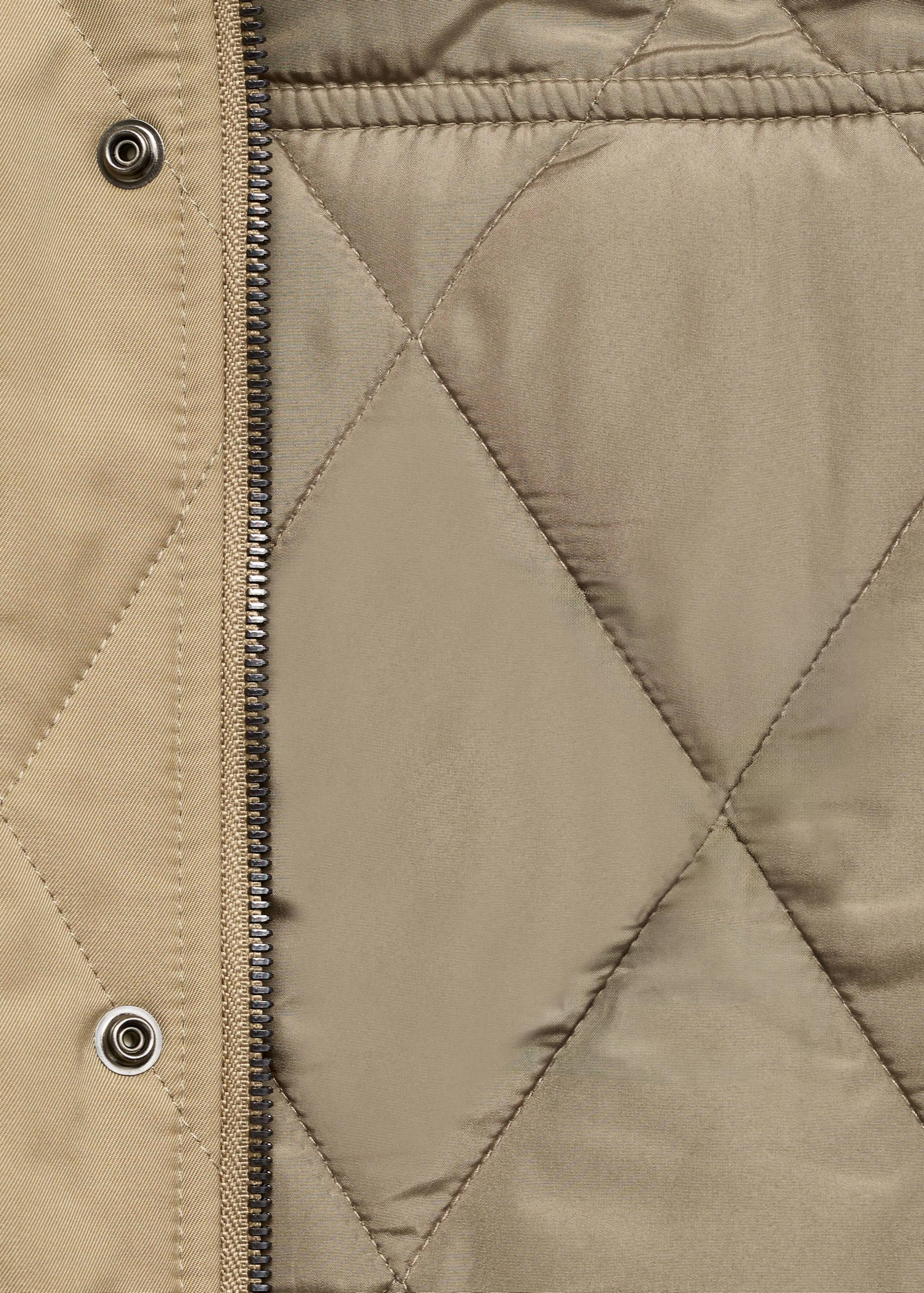 Quilted water repellent jacket - Details of the article 0