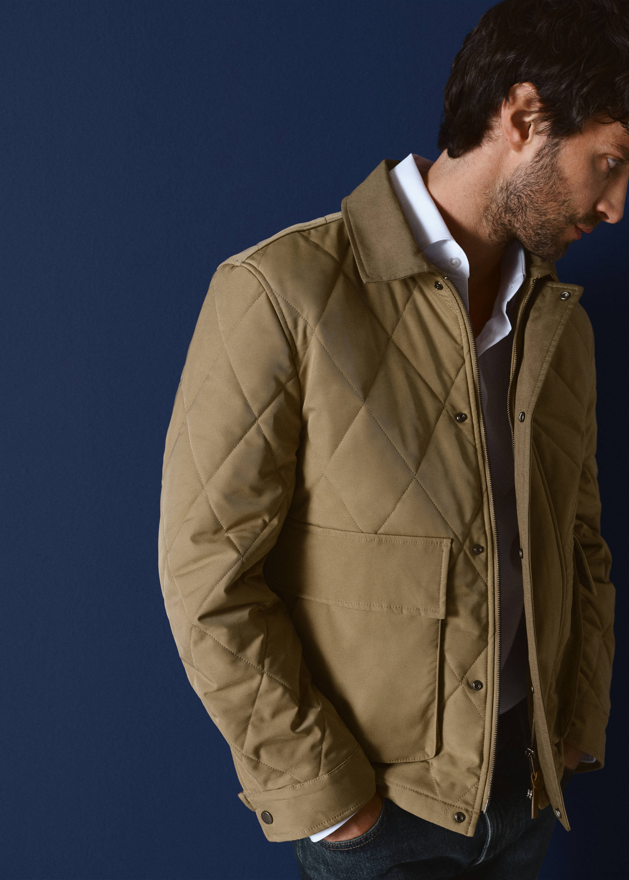 Quilted water repellent jacket - Details of the article 3