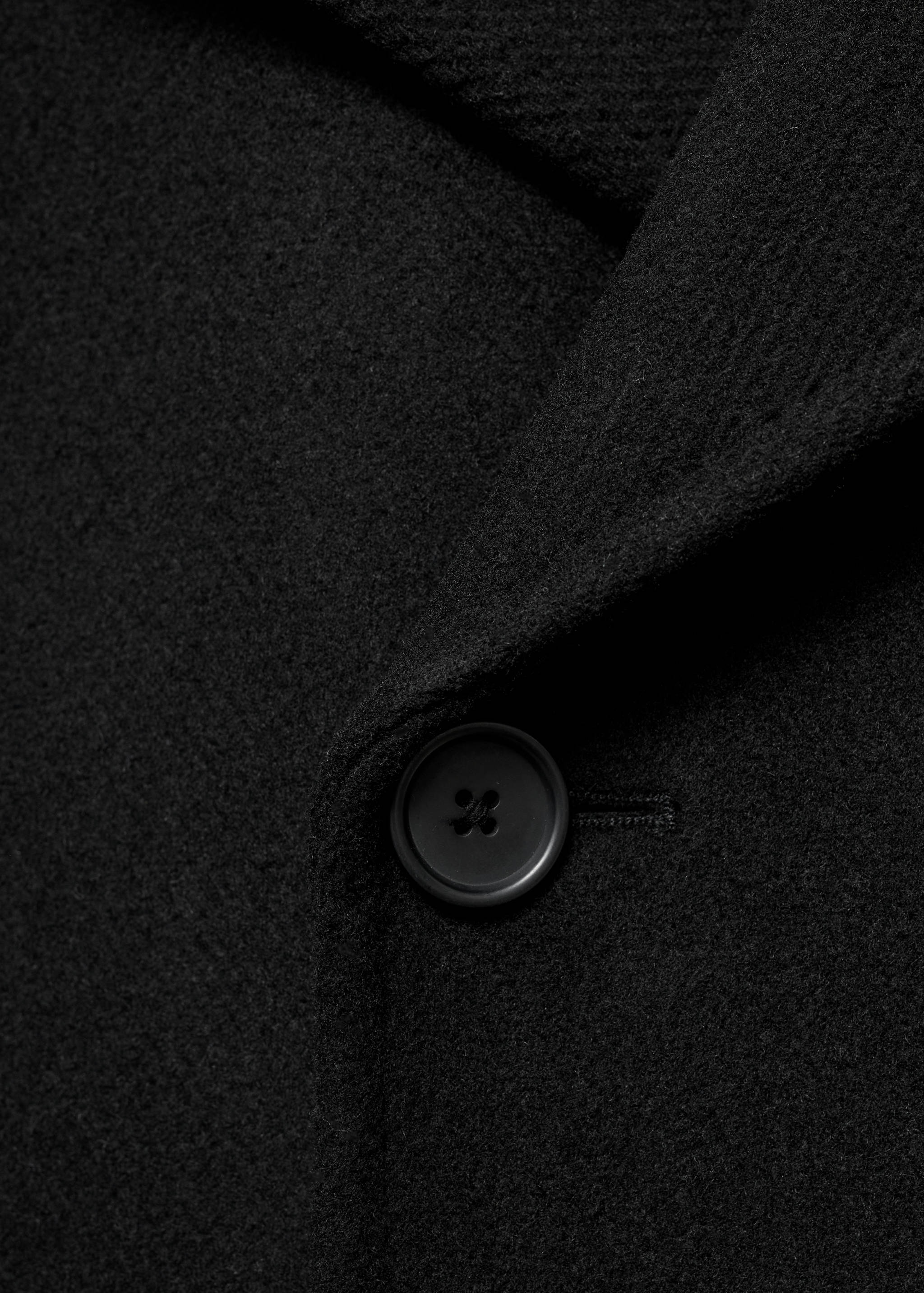 Wool double-breasted coat with buttons - Details of the article 0