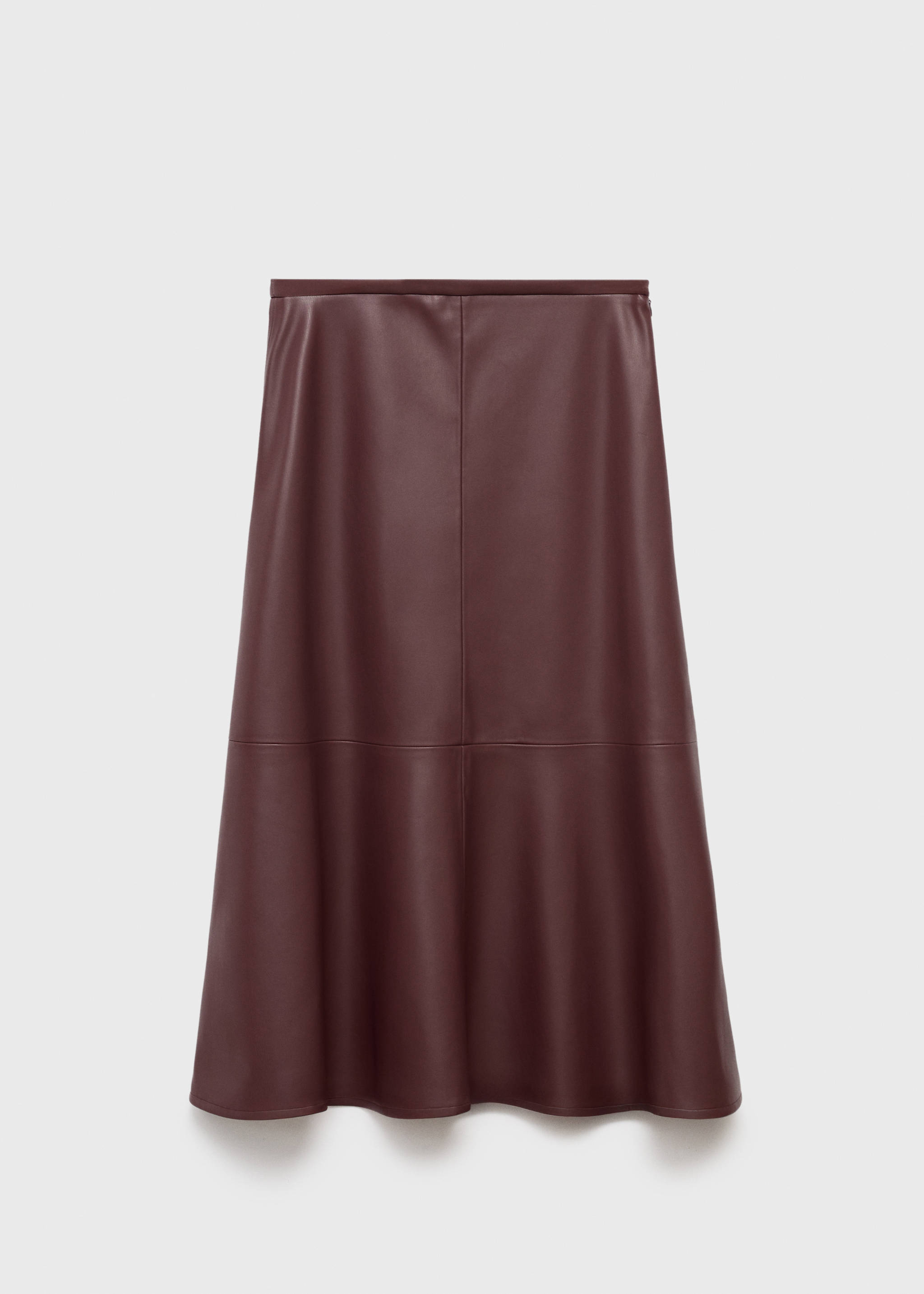 Faux-leather midi-skirt - Article without model