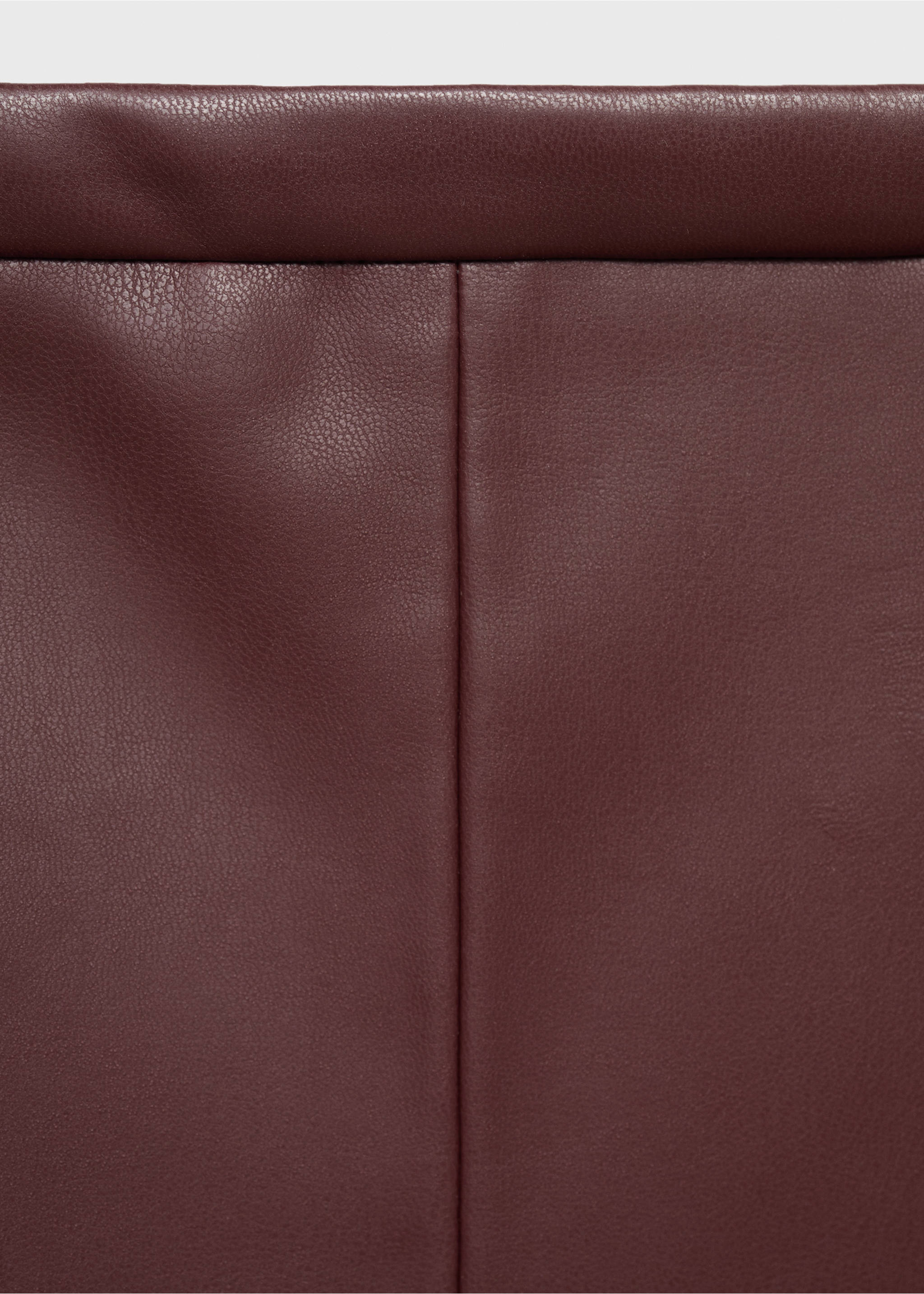 Jupe midi cuir synthétique - Détail de l'article 8, Grenat. Ref: 17056723-00.