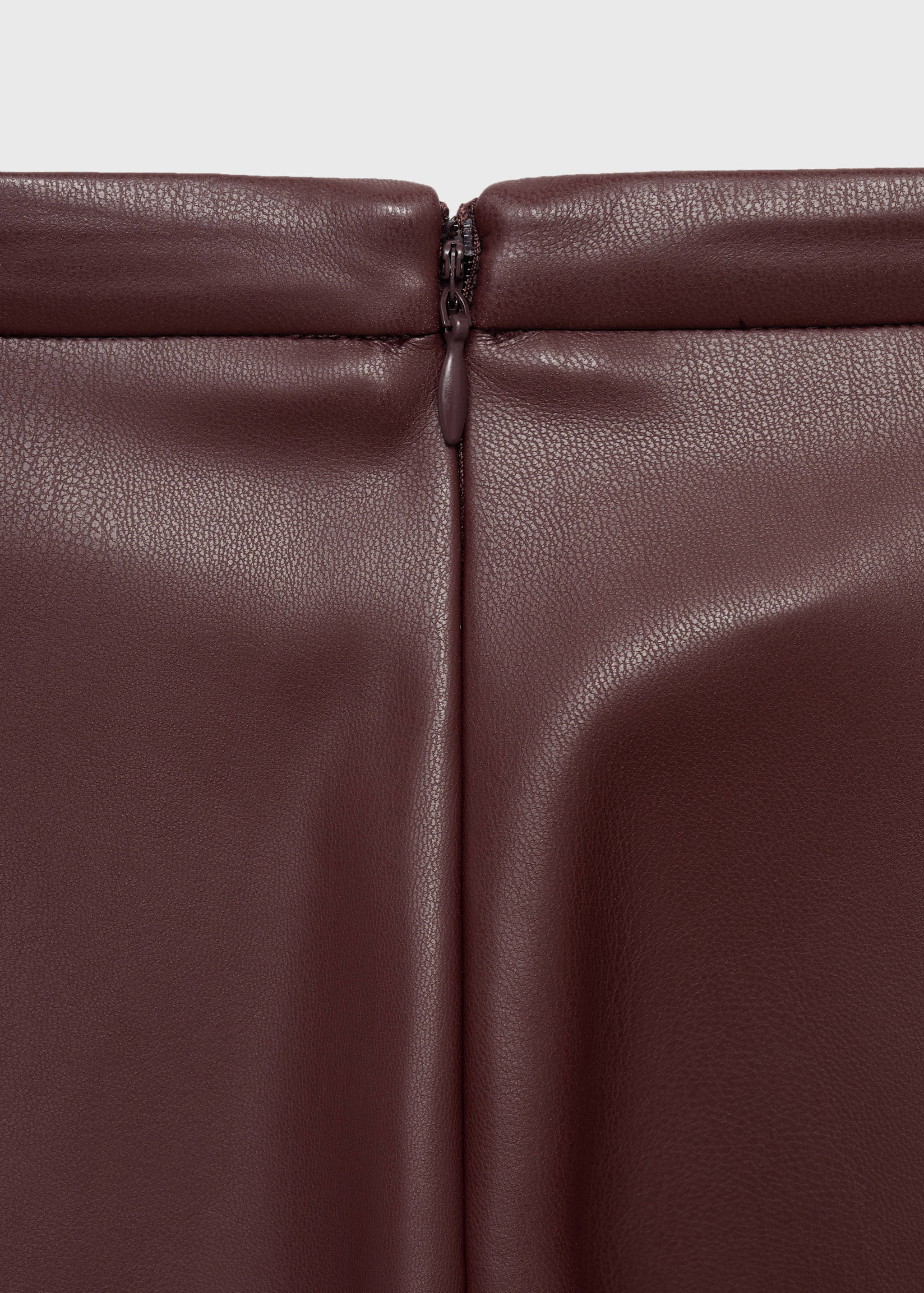 Faux-leather midi-skirt - Details of the article 0