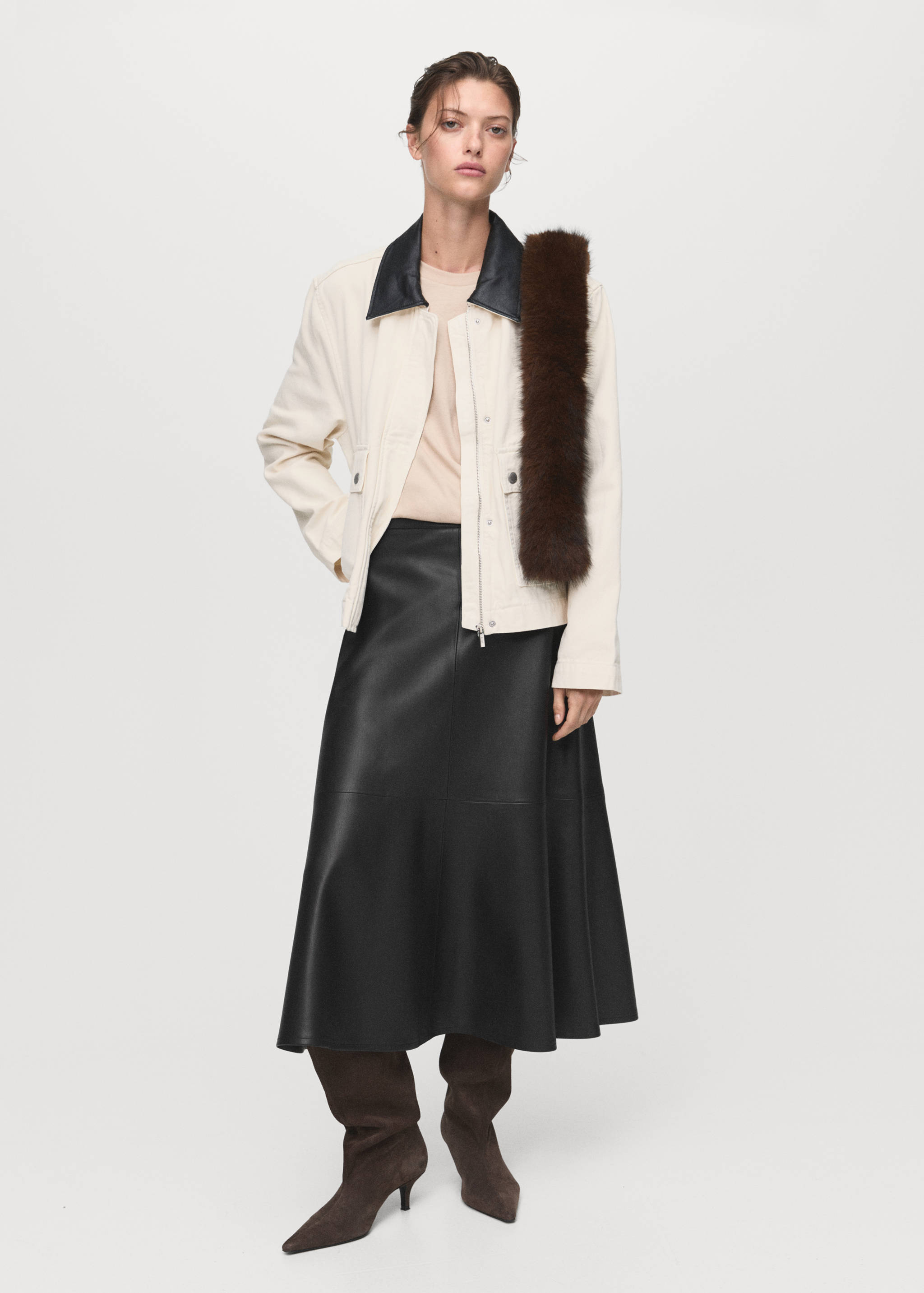 Jupe midi cuir synthétique - Plan général