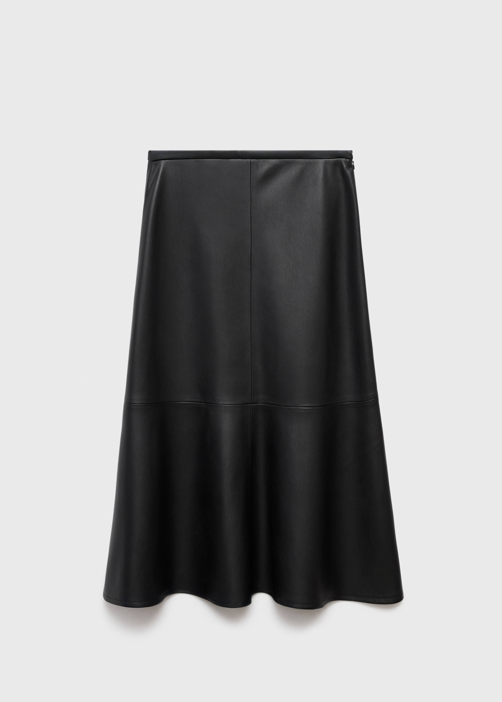 Faux-leather midi-skirt - Article without model