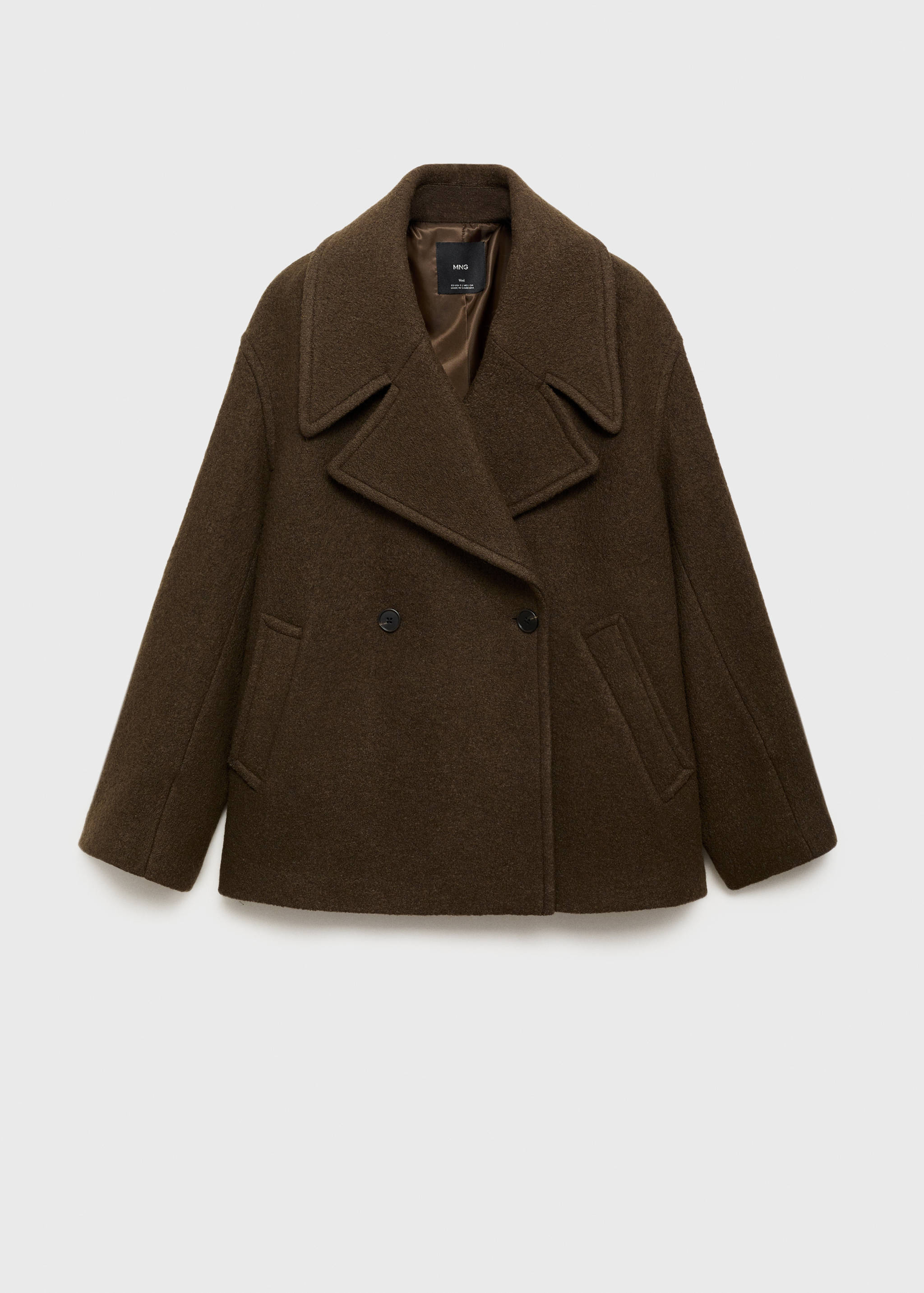 Manteau laine oversize à revers - Article sans modèle