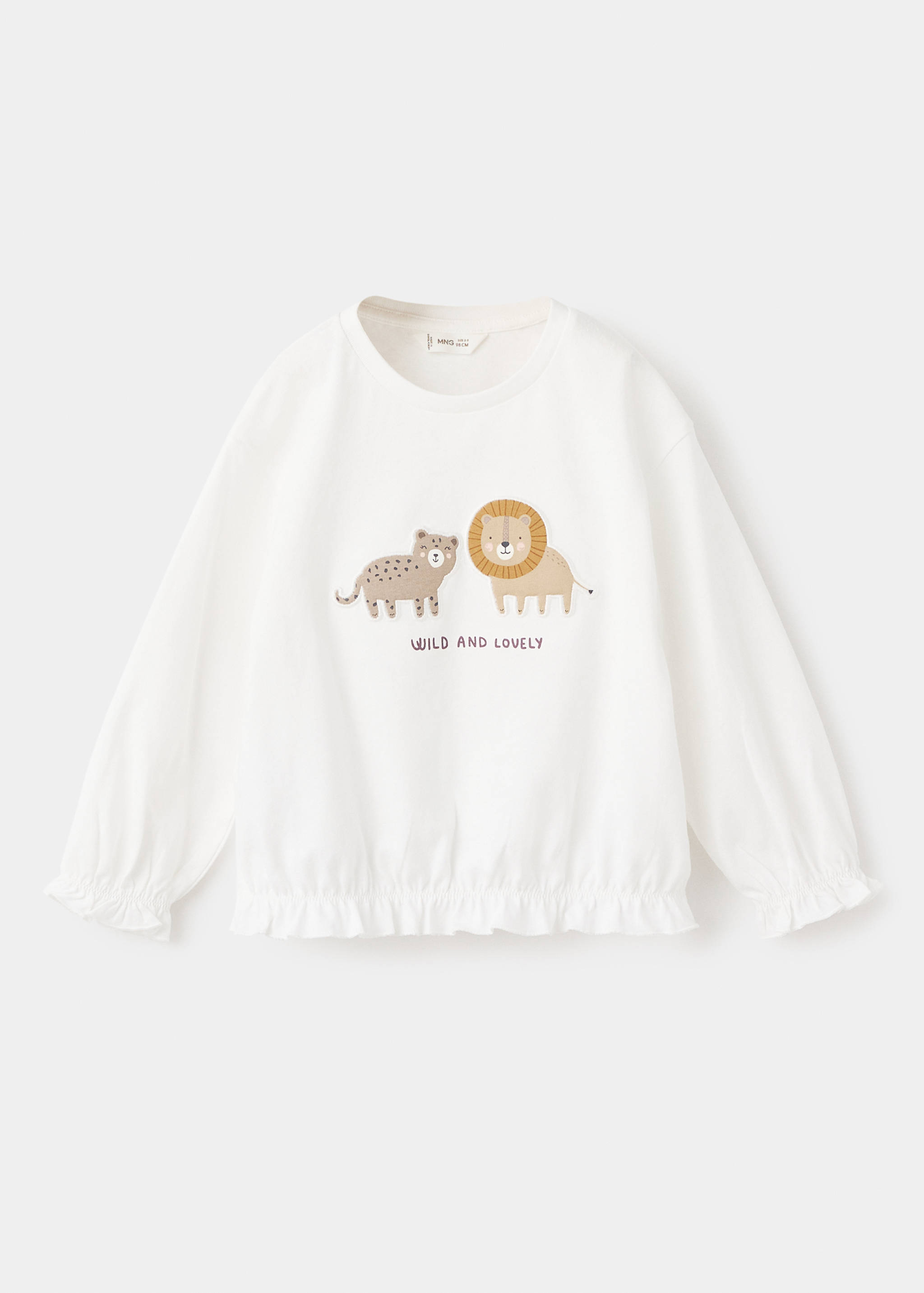 Camiseta algodón león bordado - Artículo sin modelo