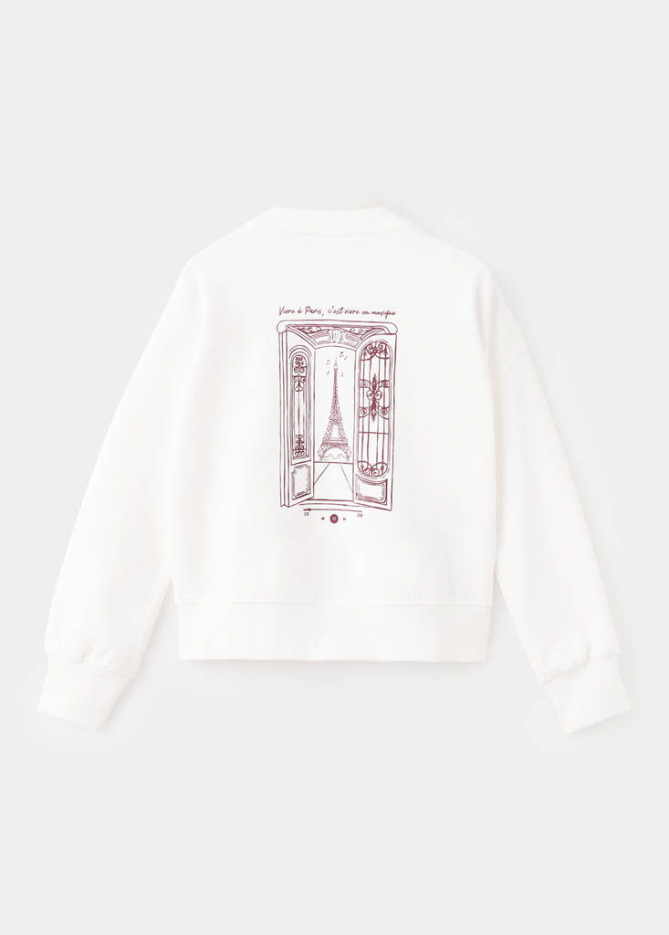 Printed cotton sweatshirt — Off White