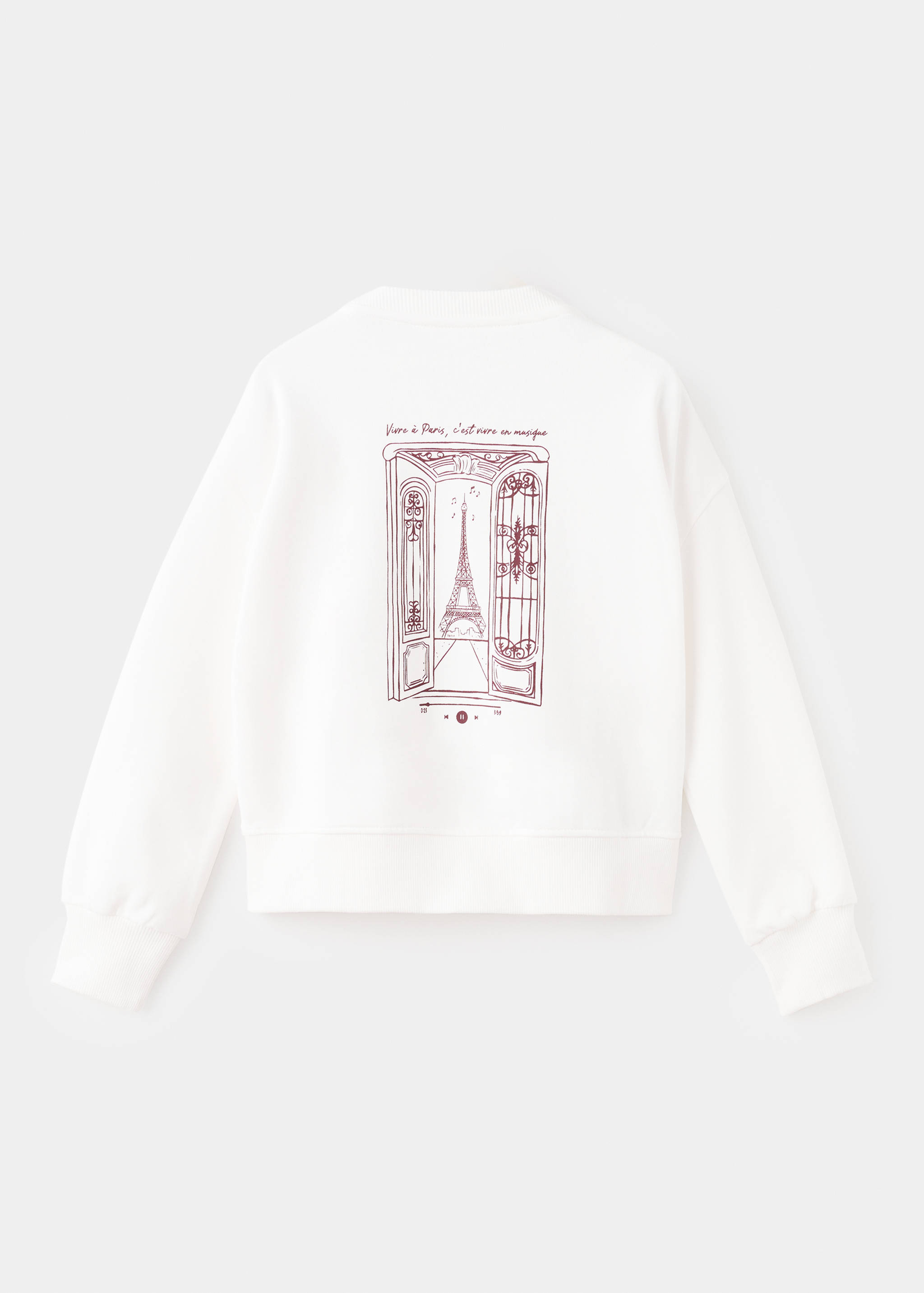 Sweat-shirt coton imprimé - Verso de l’article