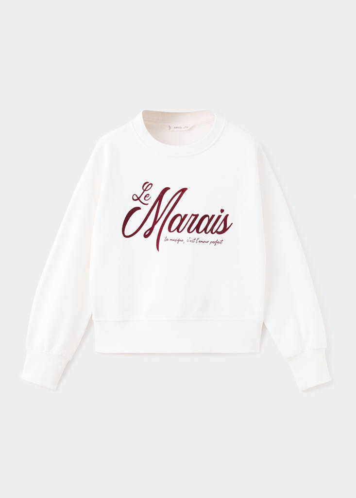 Printed cotton sweatshirt — Off White