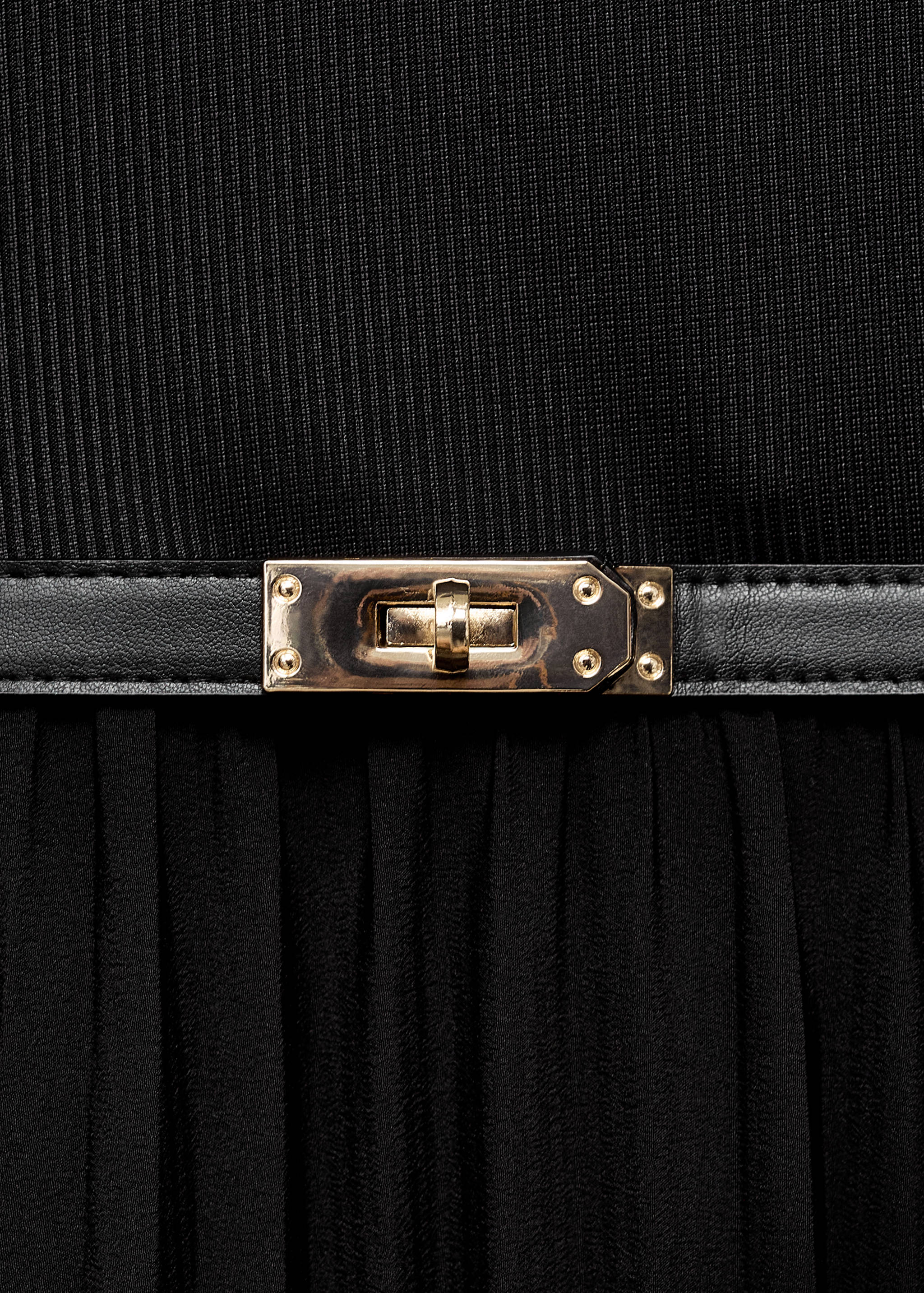 Rochie plisată combinată cu curea - Detaliu al articolului 0