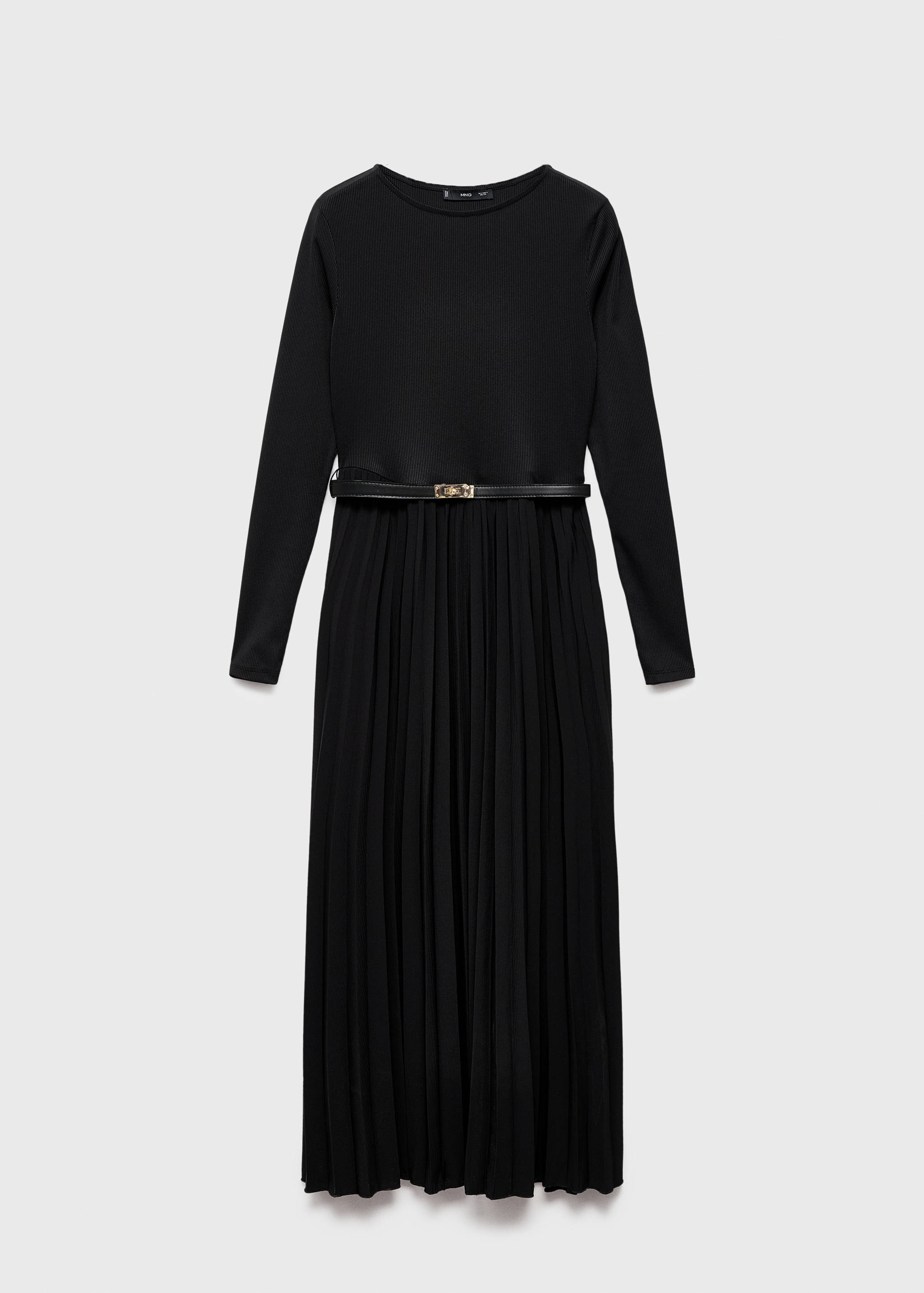 Pleated dress with belt - Article without model