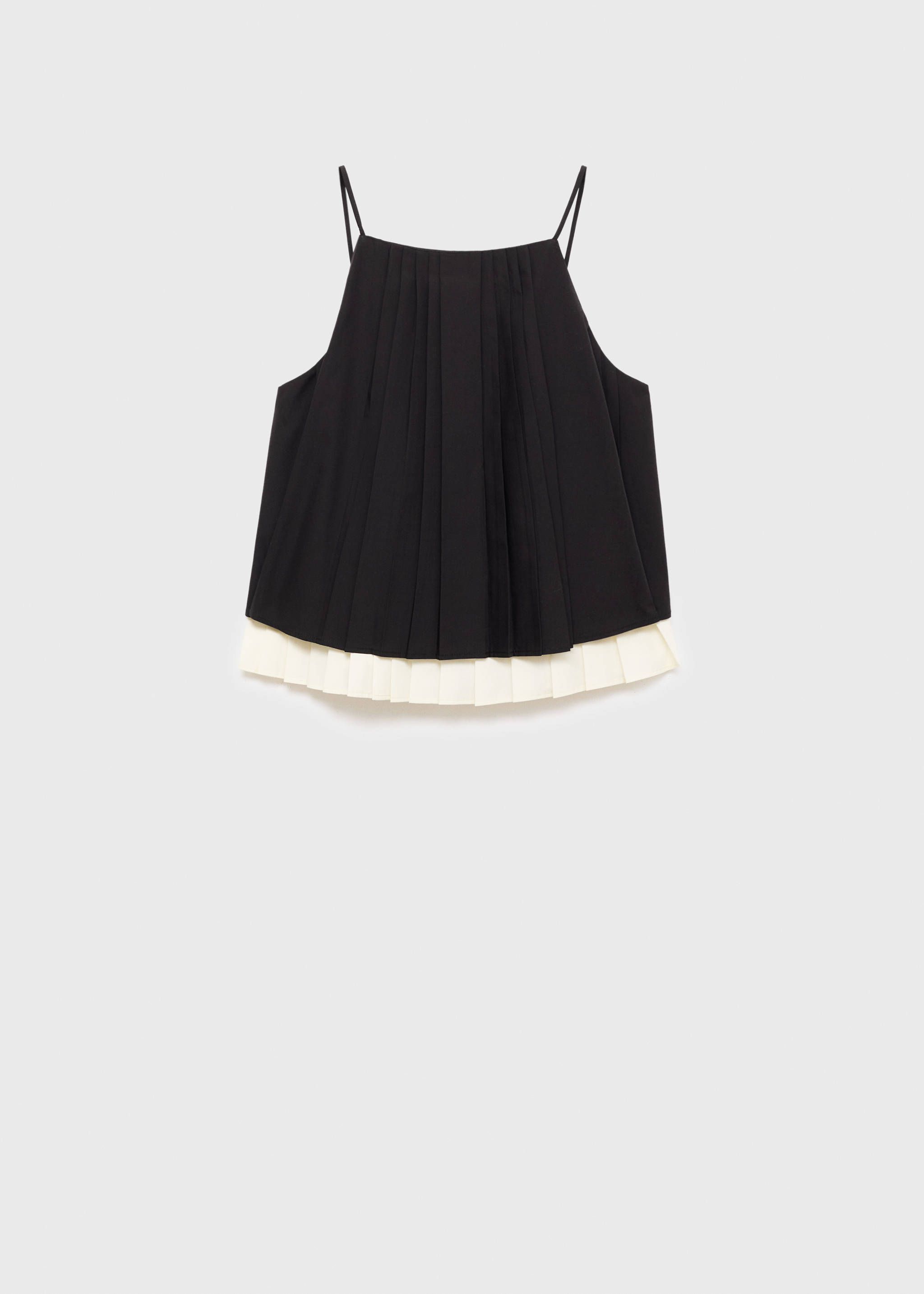 Комбинированный топ с плиссировкой - Изделие без модели