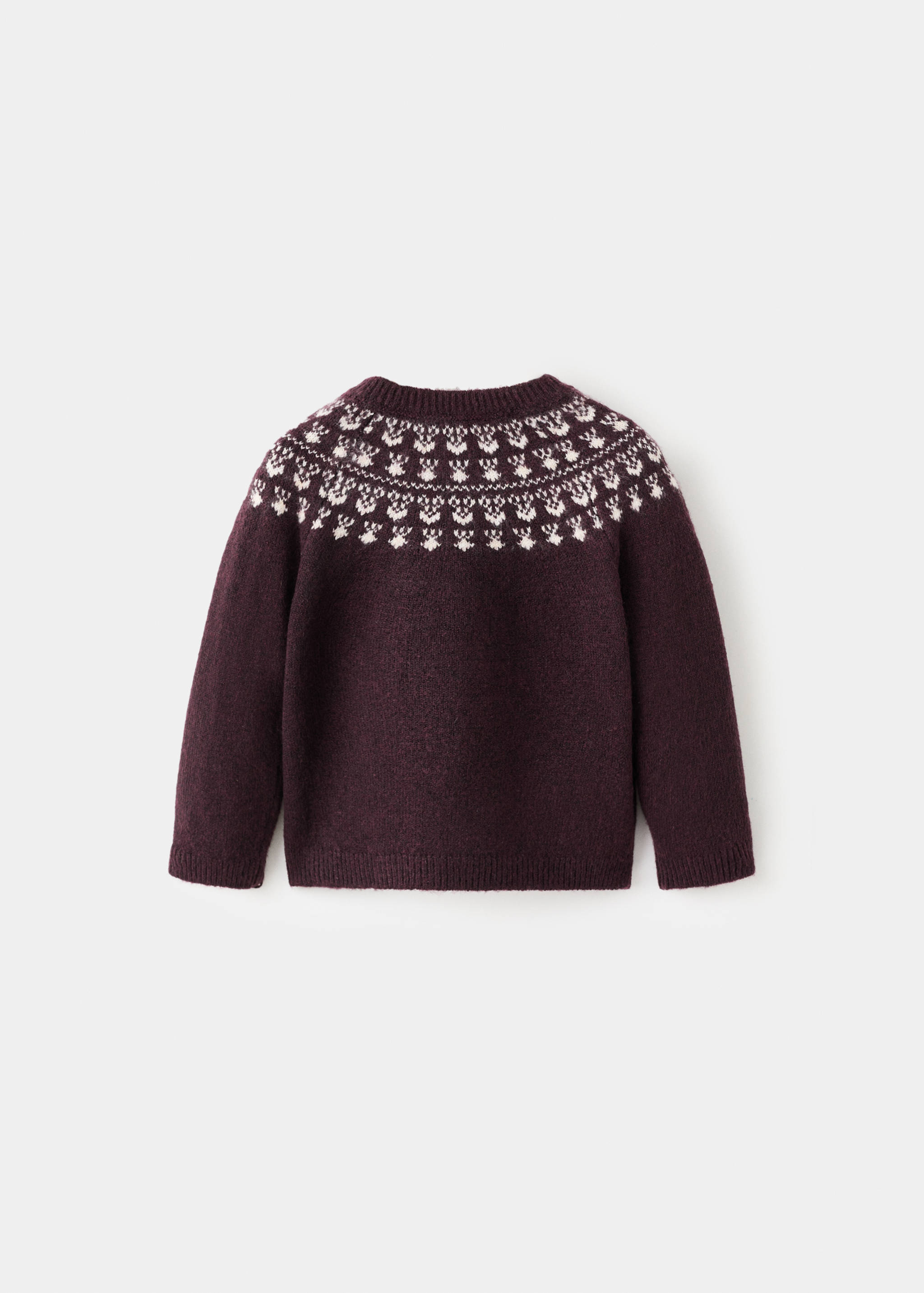 Jacquard sweater with buttons - Reverse of the article