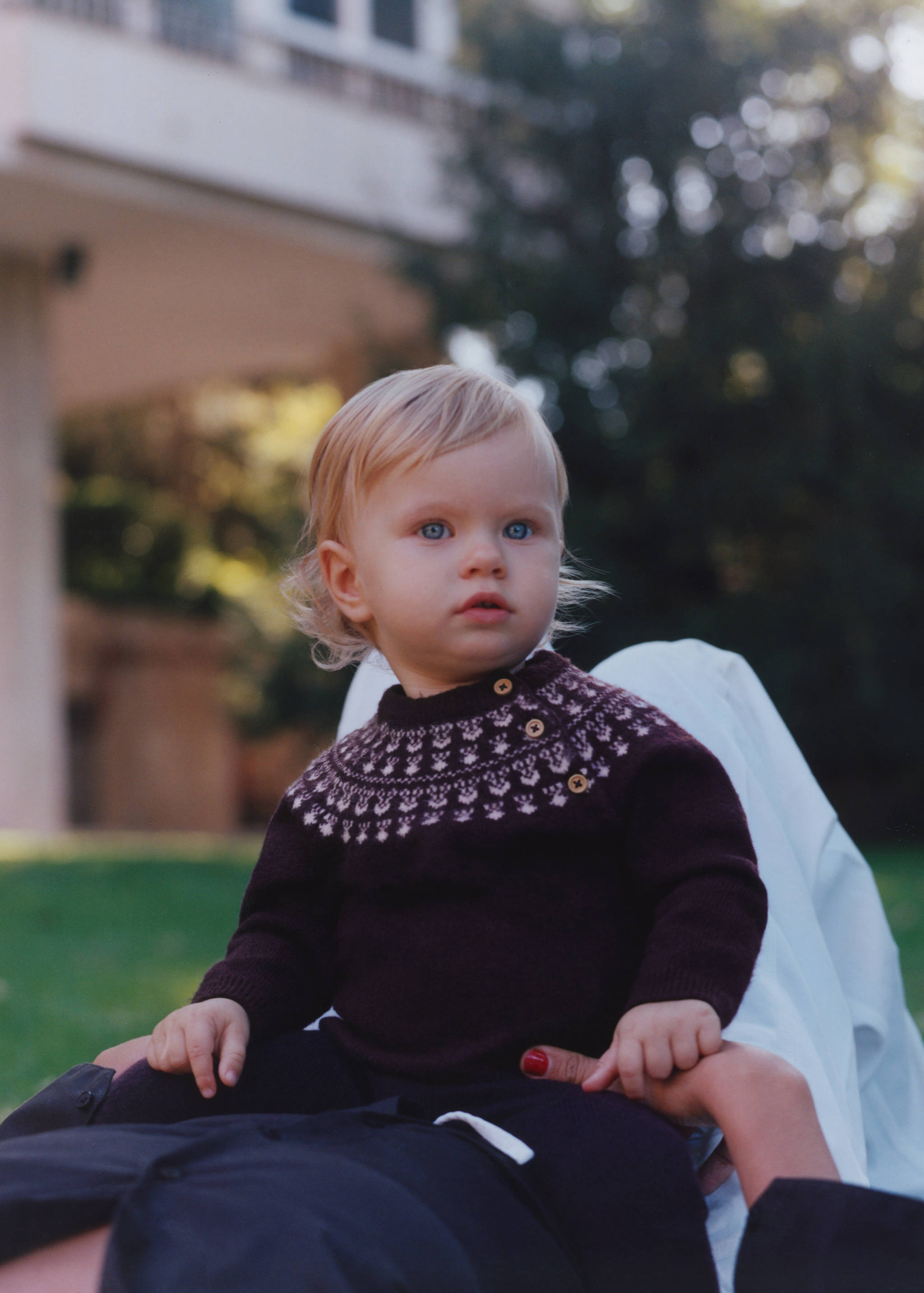 Jacquard sweater with buttons - Details of the article 5