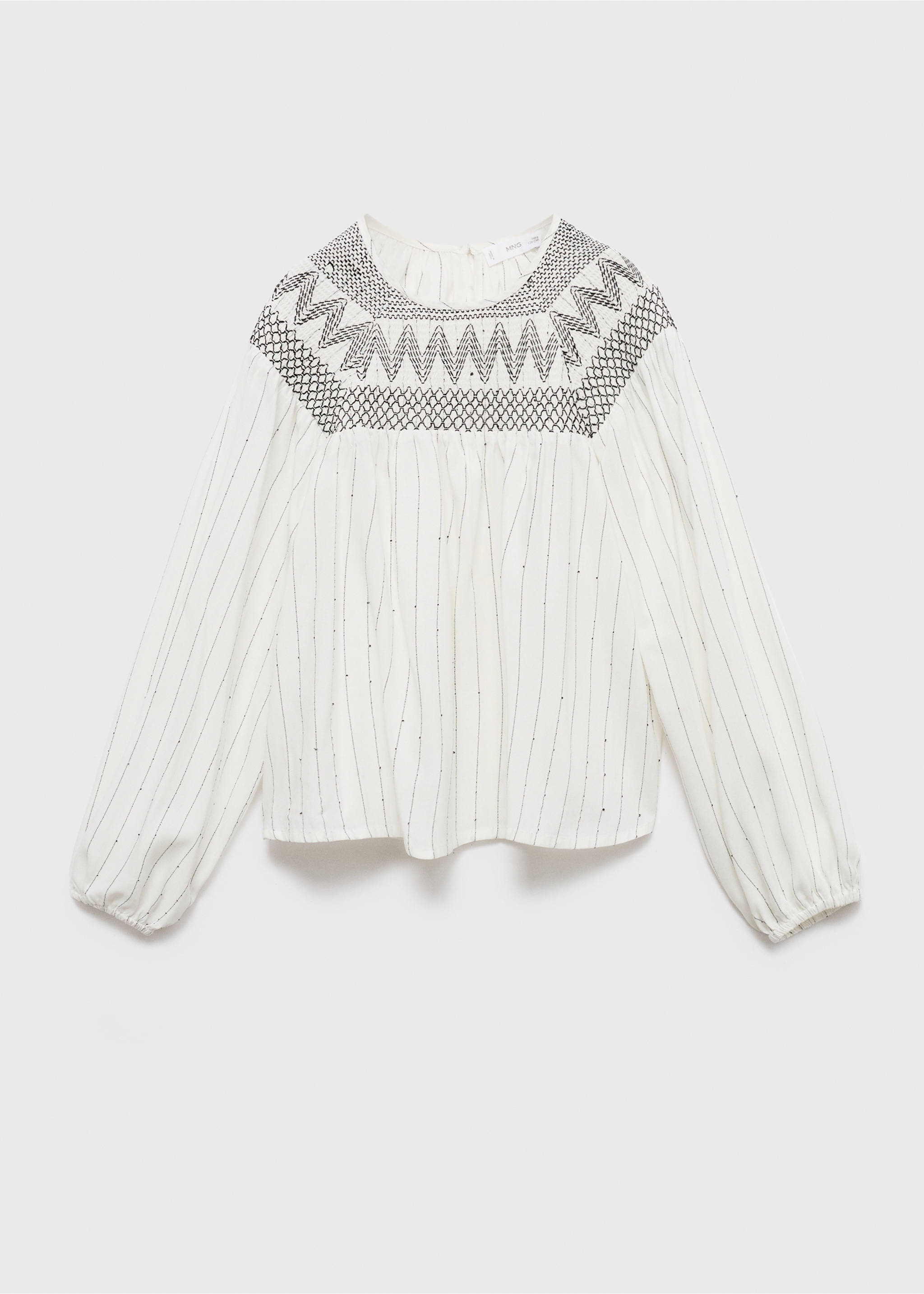 Embroidered details blouse - Article without model, White. Ref: 17056738-00.