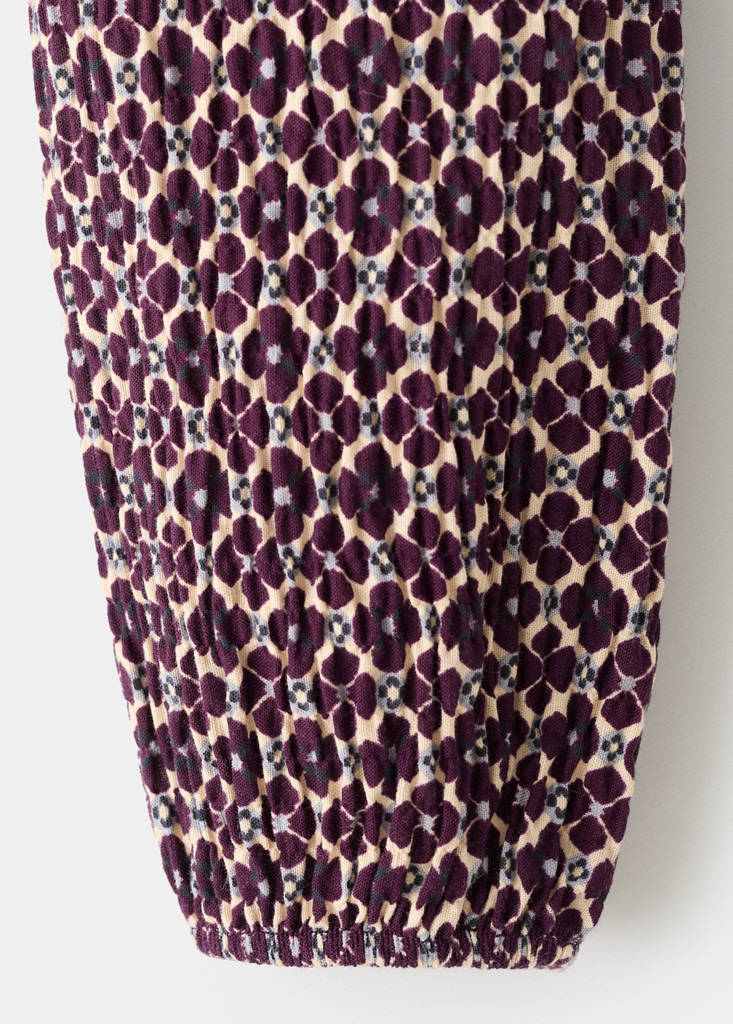 Floral cotton blouse — Burgundy