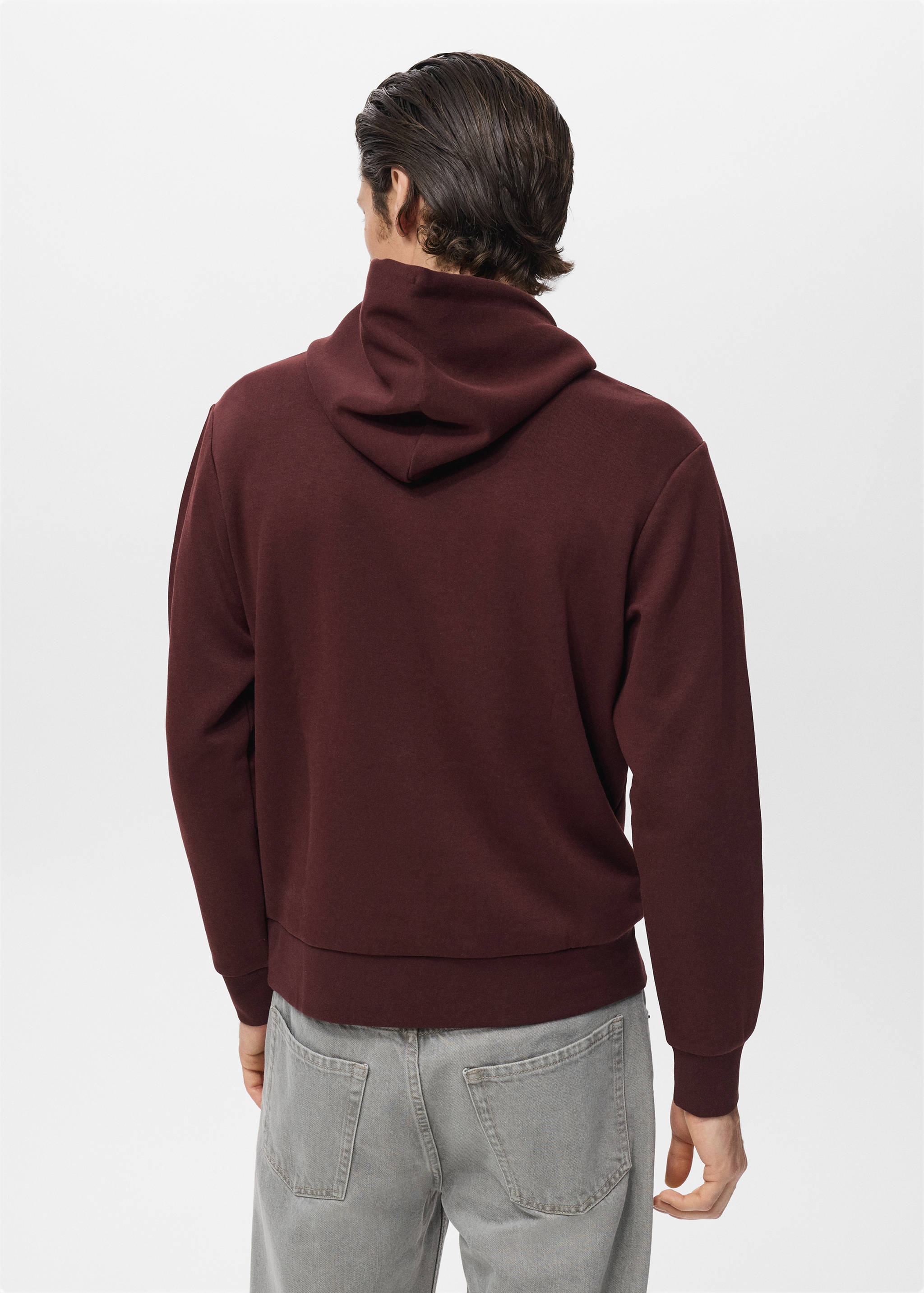 Sudadera capucha regular fit - Reverso del artículo