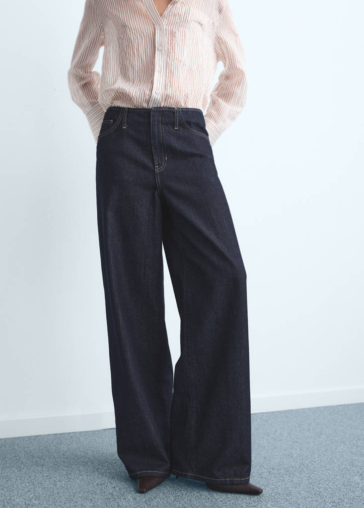 Wide leg mid-rise jeans — Open Blue