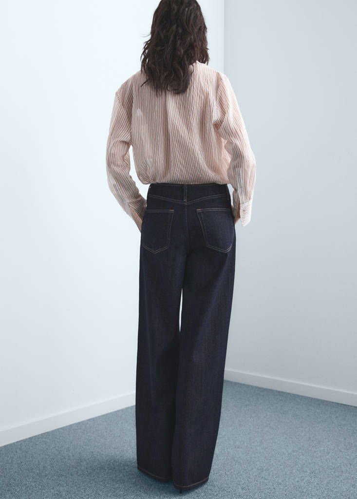 Wide leg mid-rise jeans — Open Blue