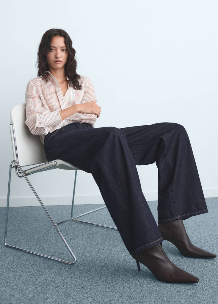 Wide leg mid-rise jeans — Open Blue