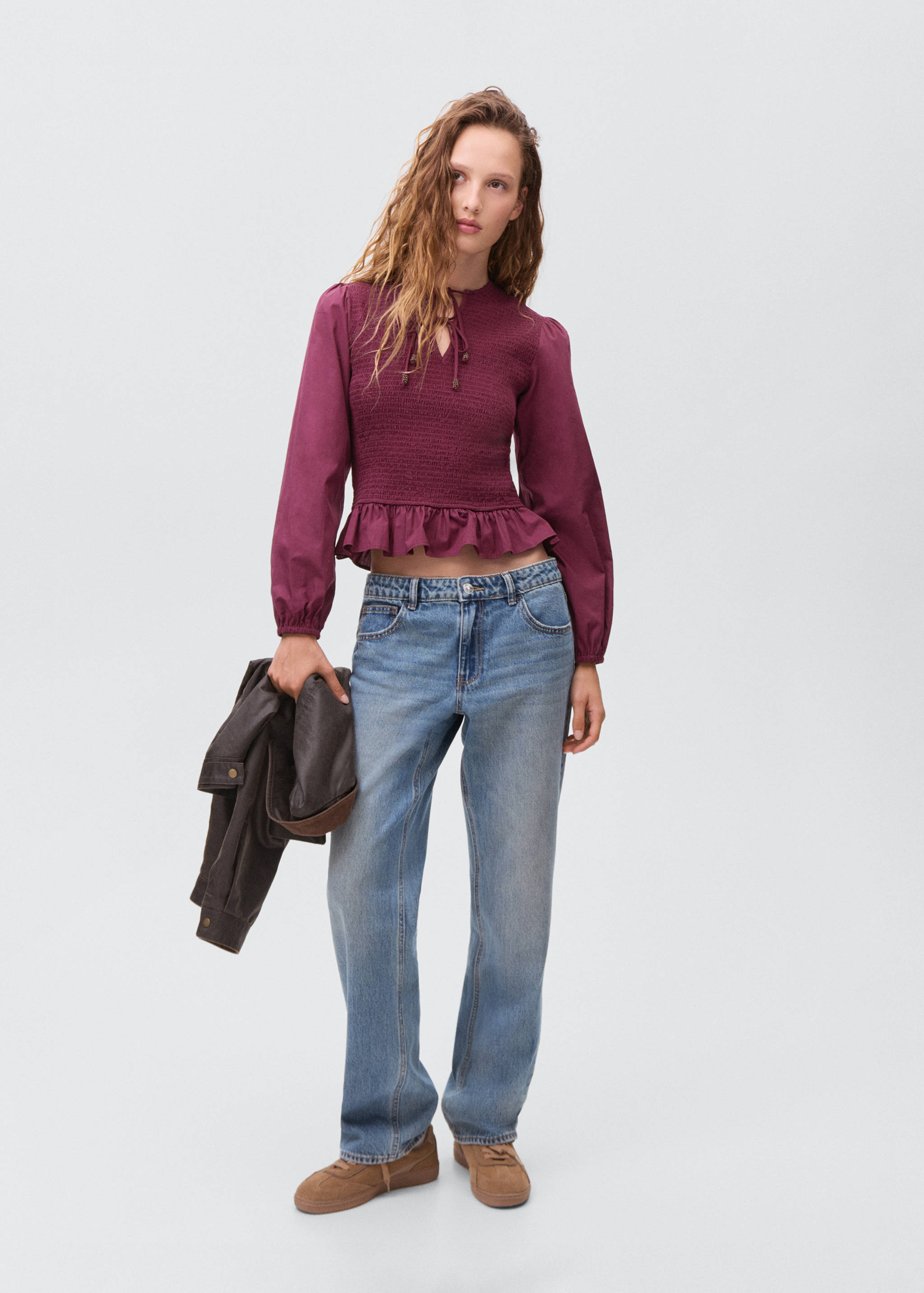 Blouse with gathered bows - General plane