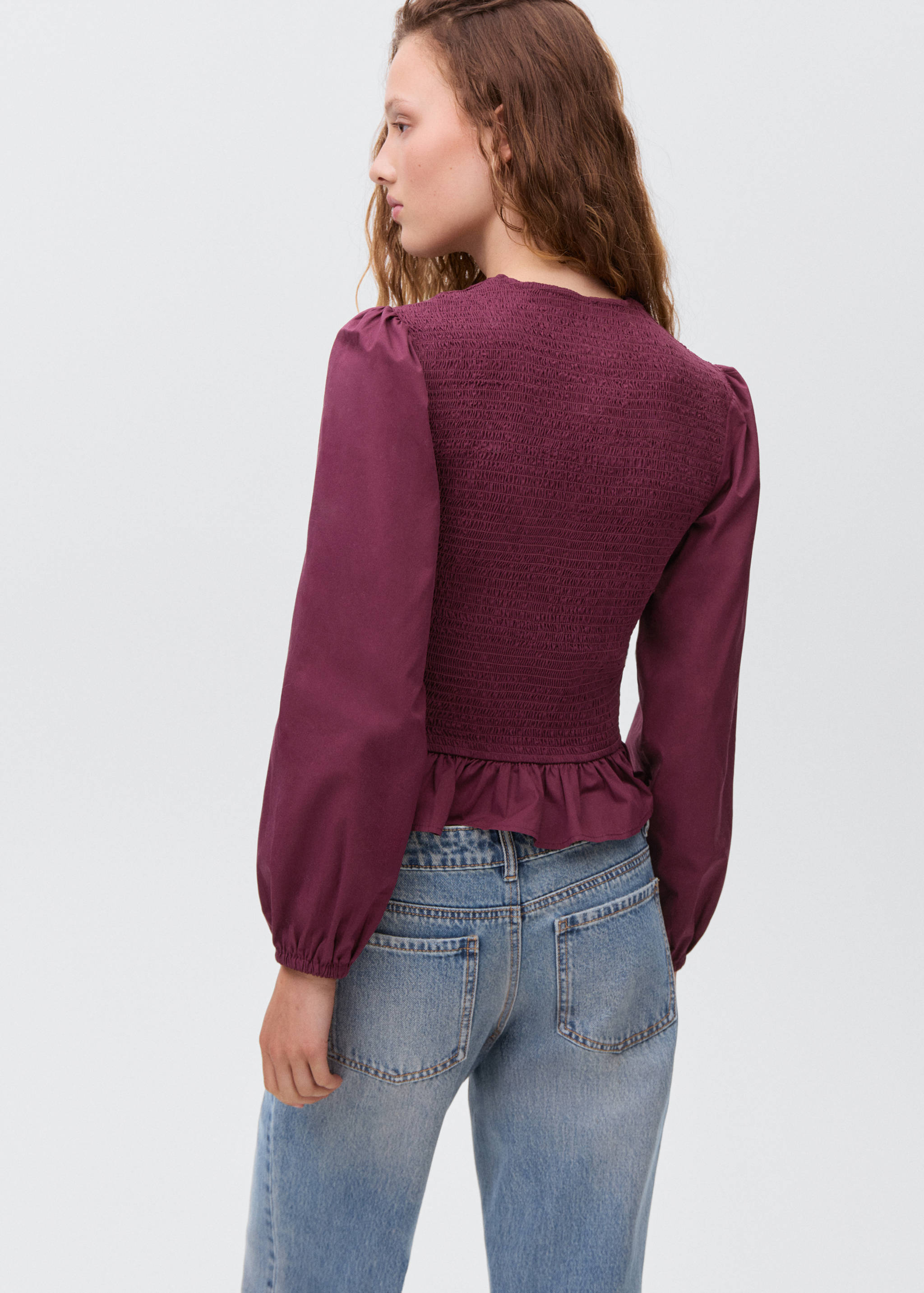 Blouse with gathered bows - Reverse of the article