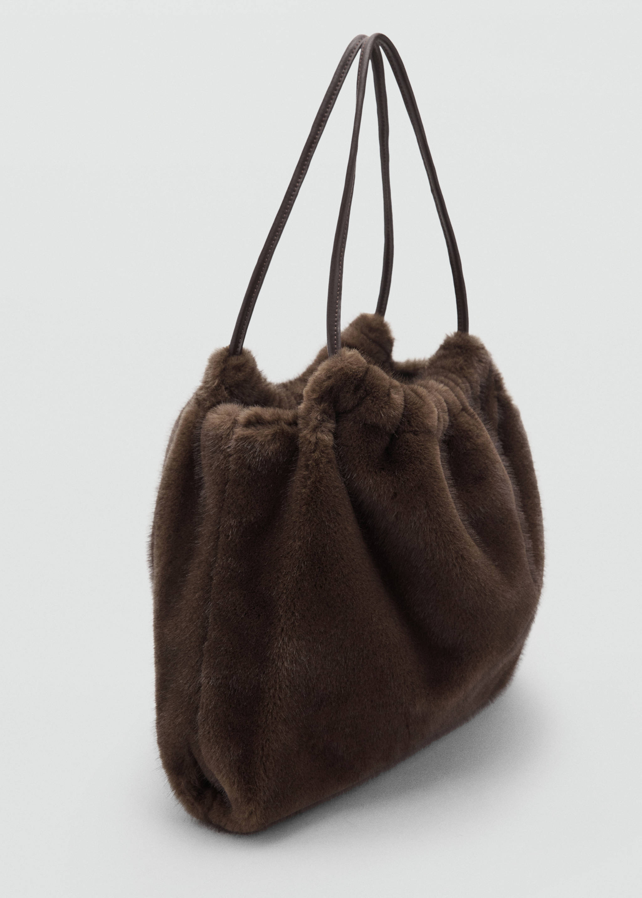 Faux-fur shoulder bag - Medium plane