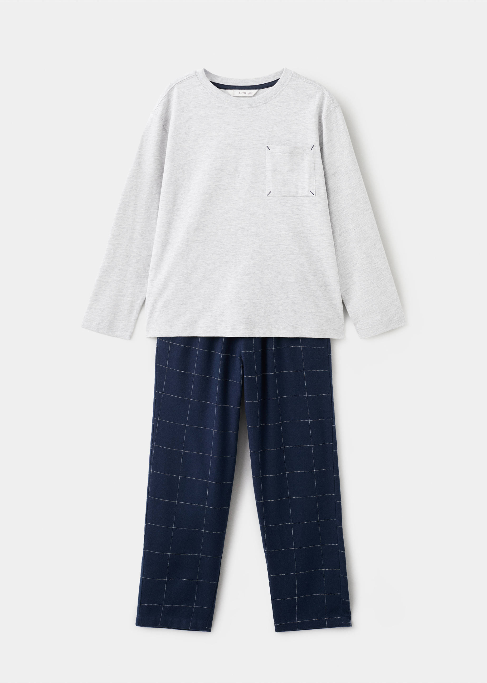Pack of check pyjamas - Article without model, Navy. Ref: 17057127-00.
