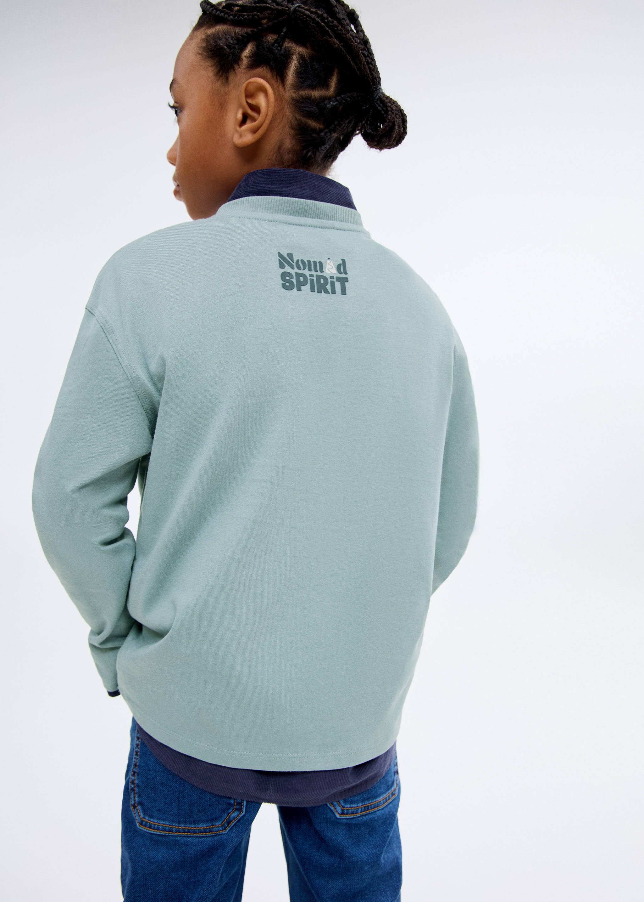 Printed cotton-blend T-shirt - Reverse of the article