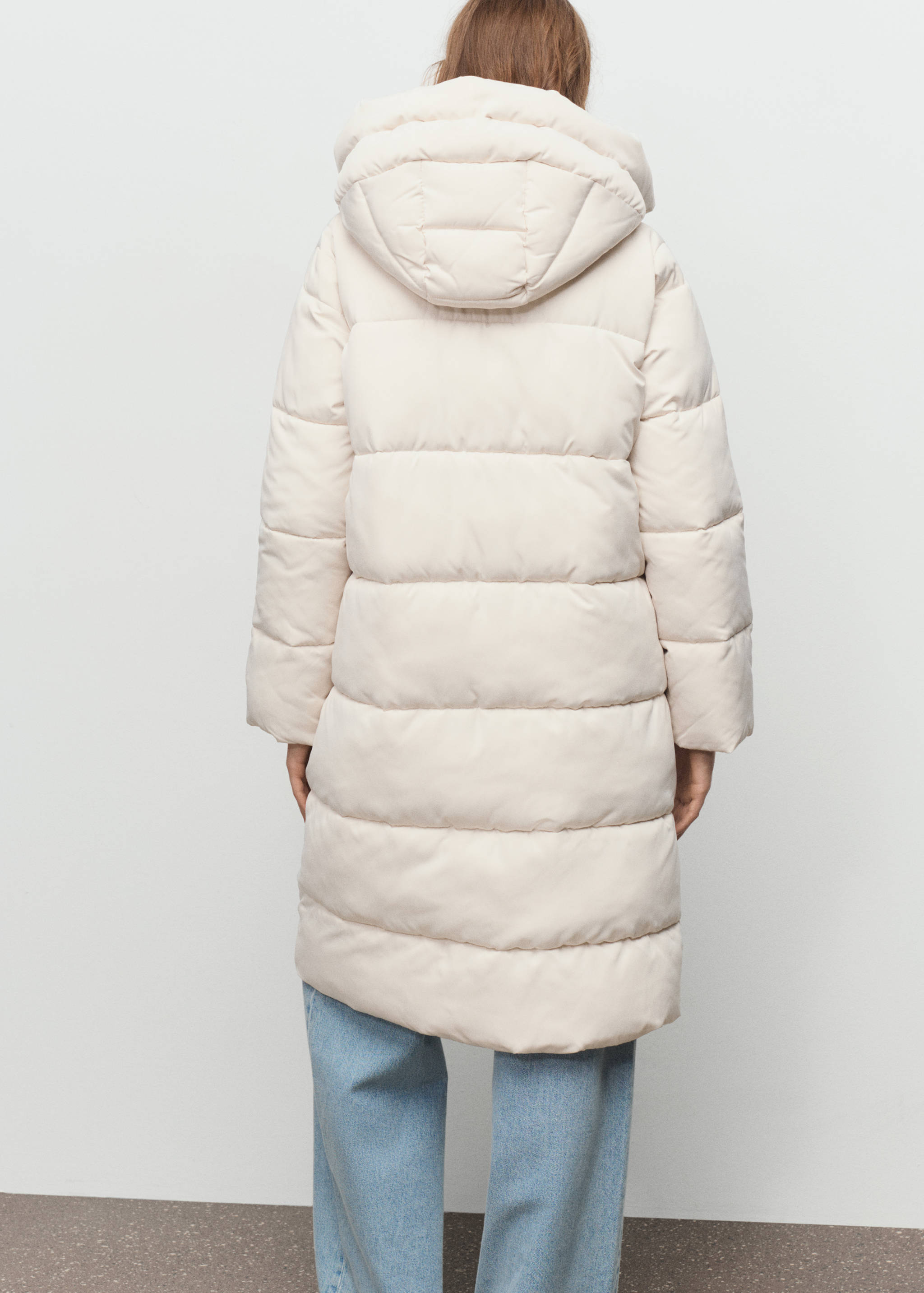 Anorak long matelassé capuche - Verso de l’article