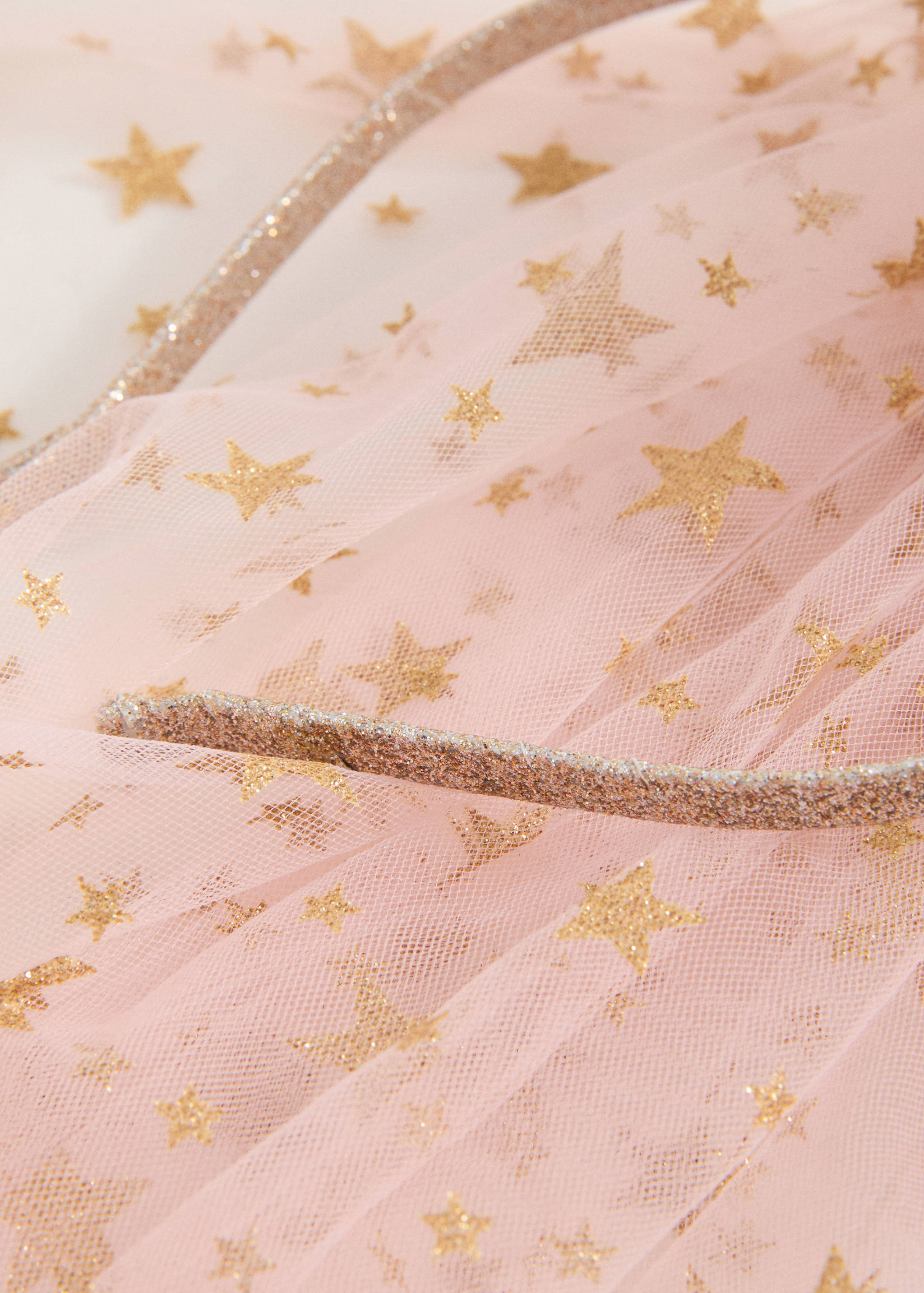 Tulle headband with glitter star - Medium plane