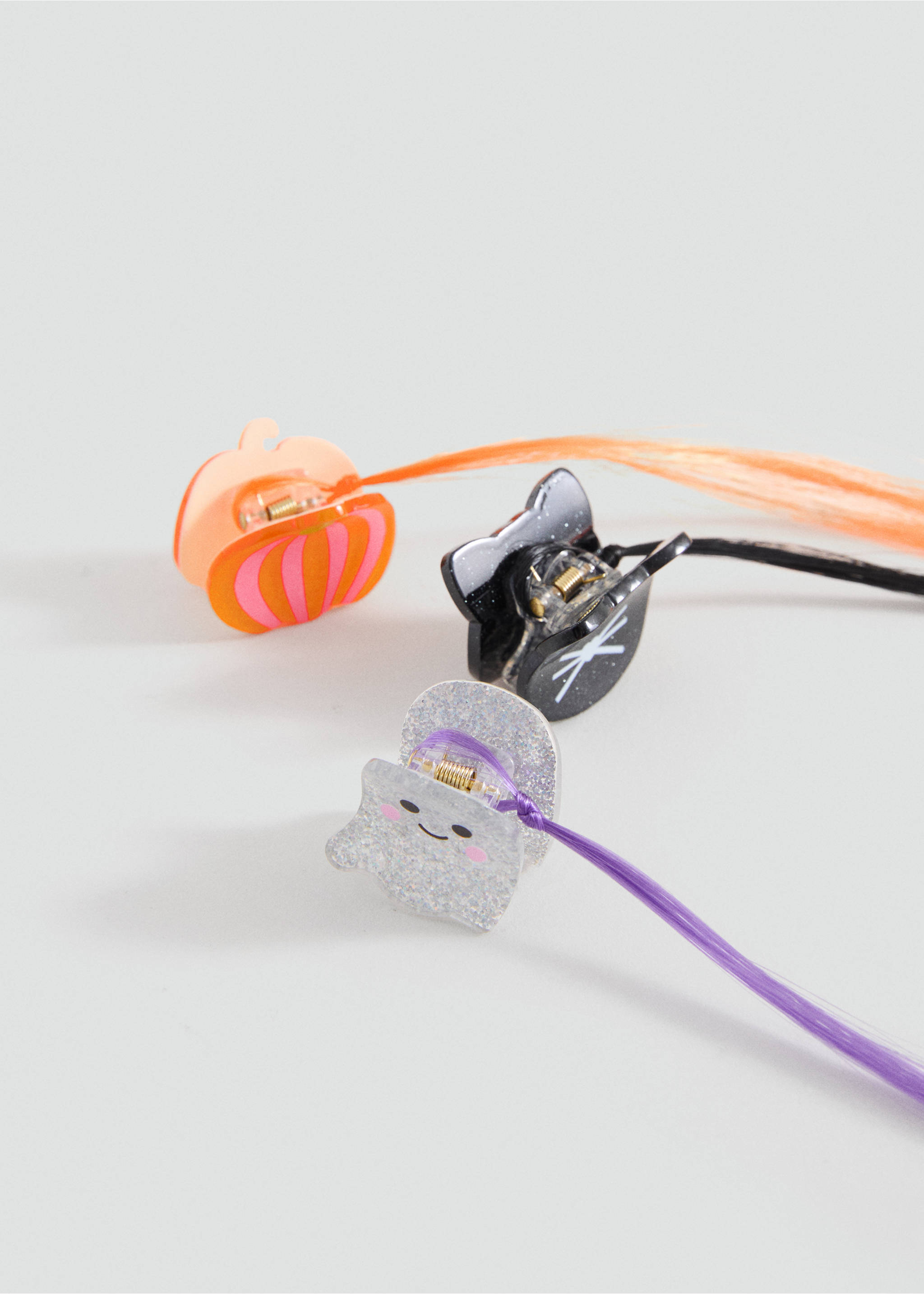 Lot de barrettes Halloween - Plan moyen, Lilas. Ref: 17057134-00.