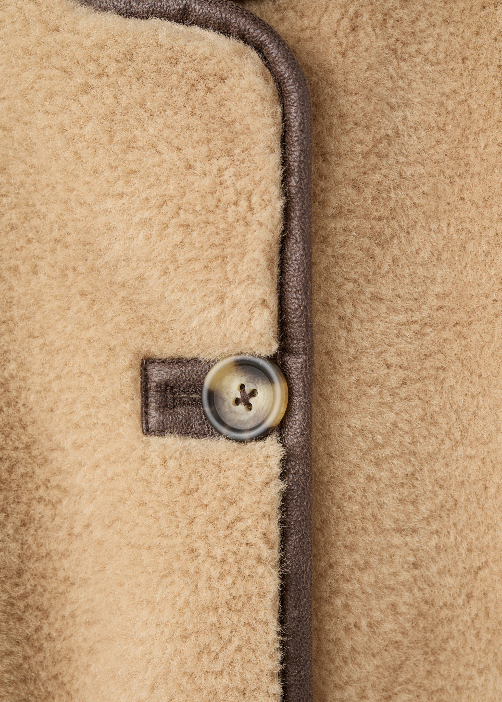 Faux-fur coat with buttons - Details of the article 8