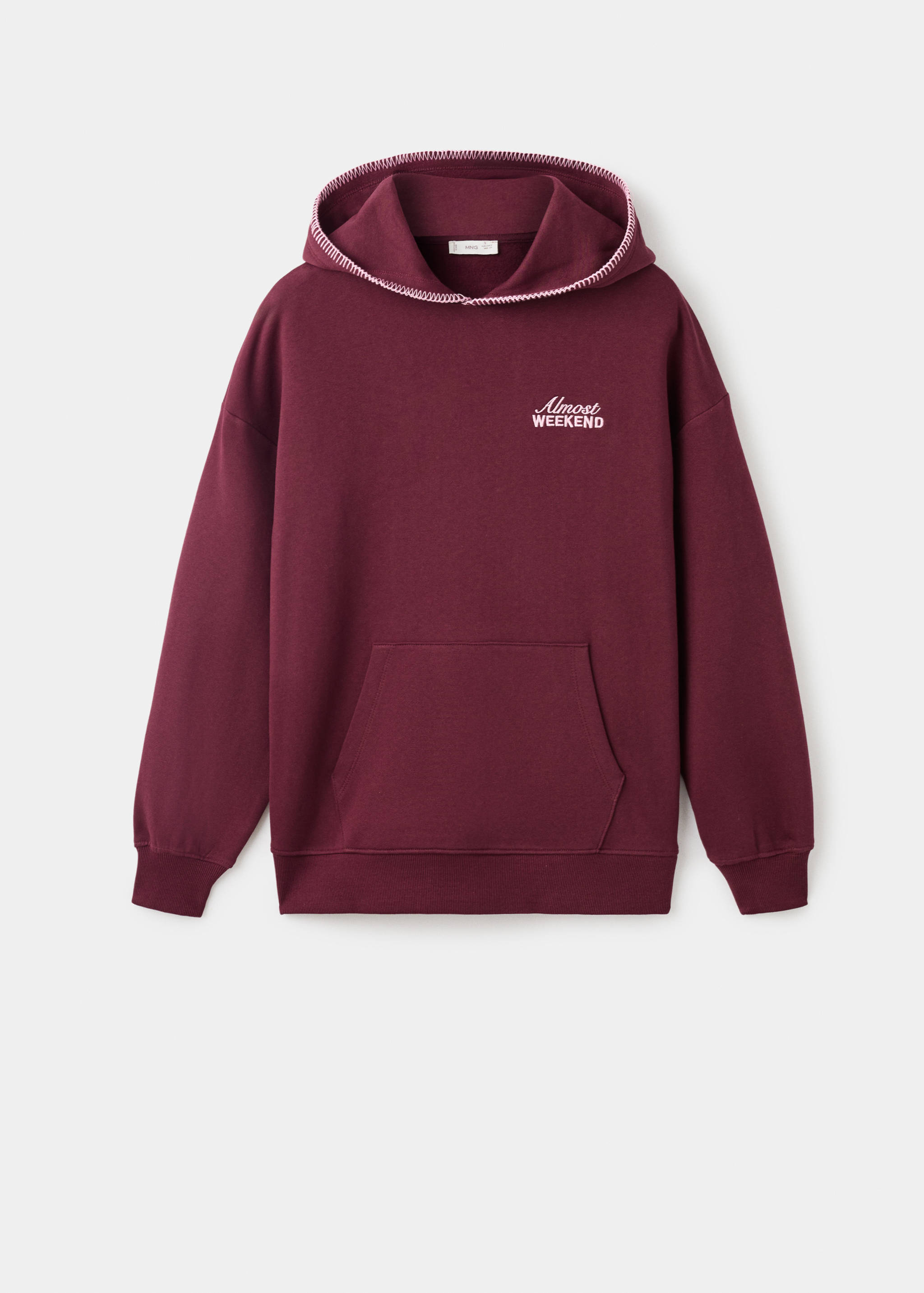 Embroidered hooded sweatshirt - Article without model