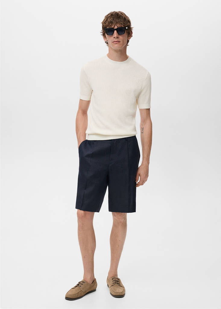 Ribbed  knit t-shirt — Off White