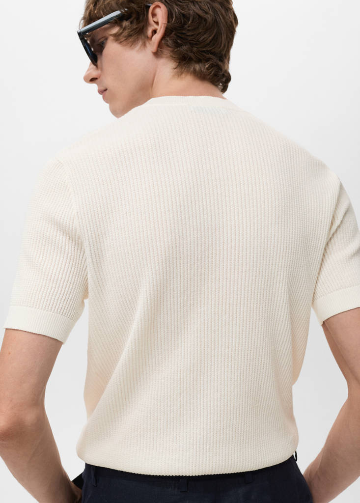 Ribbed  knit t-shirt — Off White