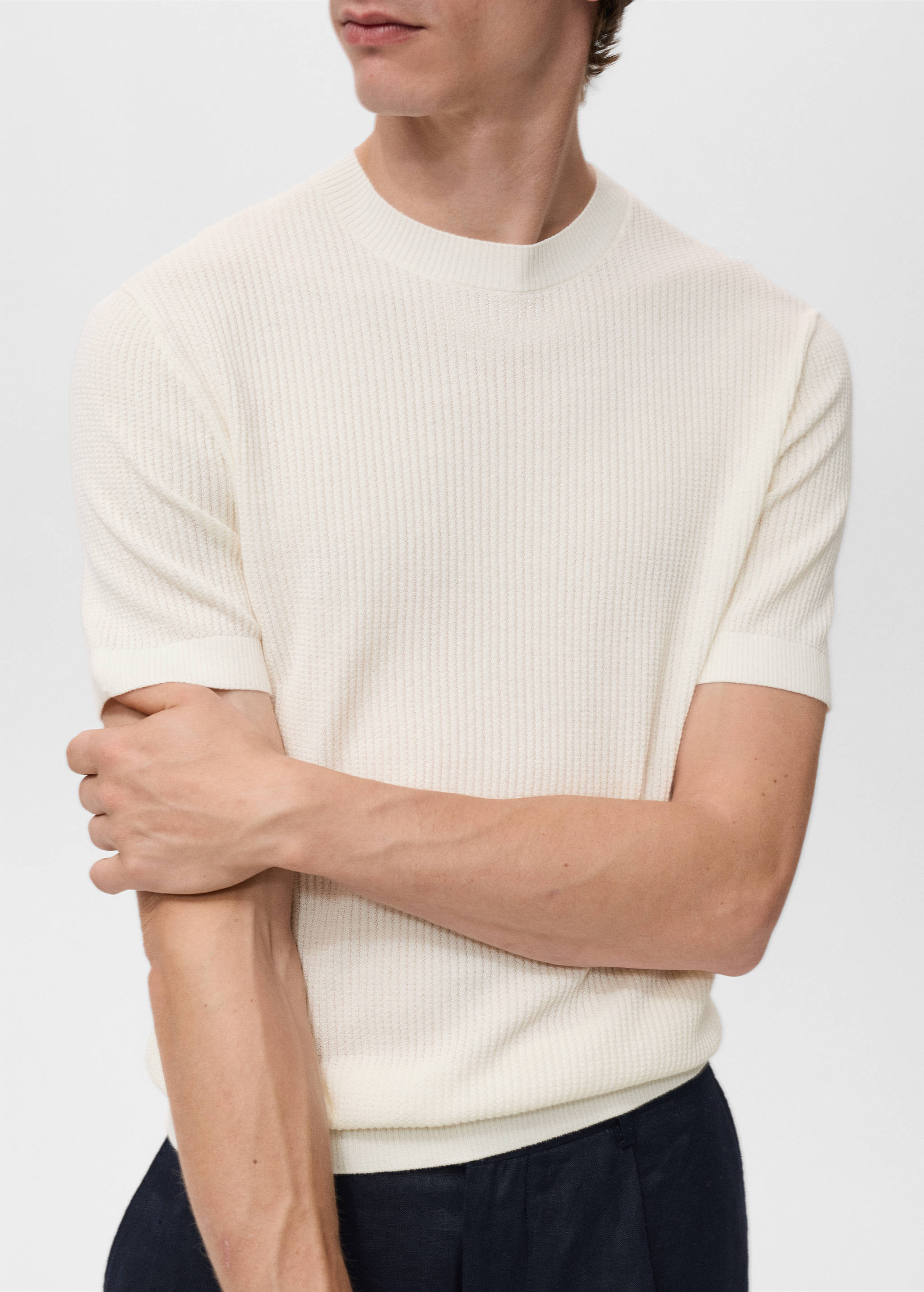 Ribbed  knit t-shirt - Details of the article 6
