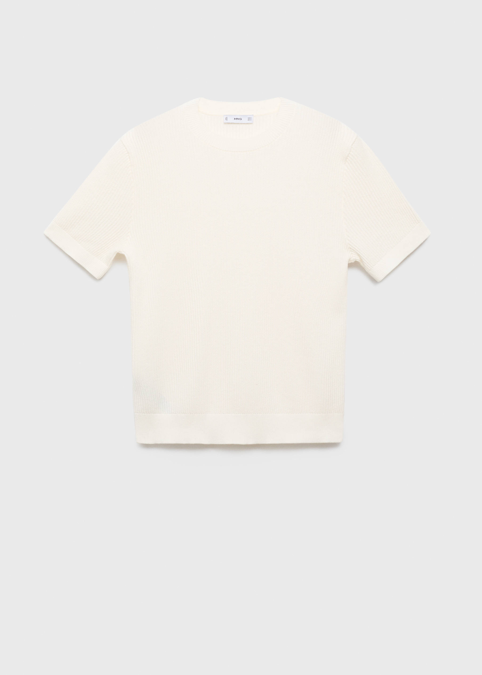 Ribbed  knit t-shirt - Article without model