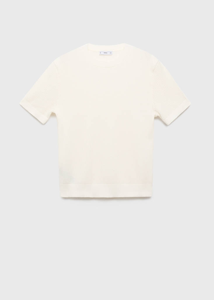 Ribbed  knit t-shirt — Off White