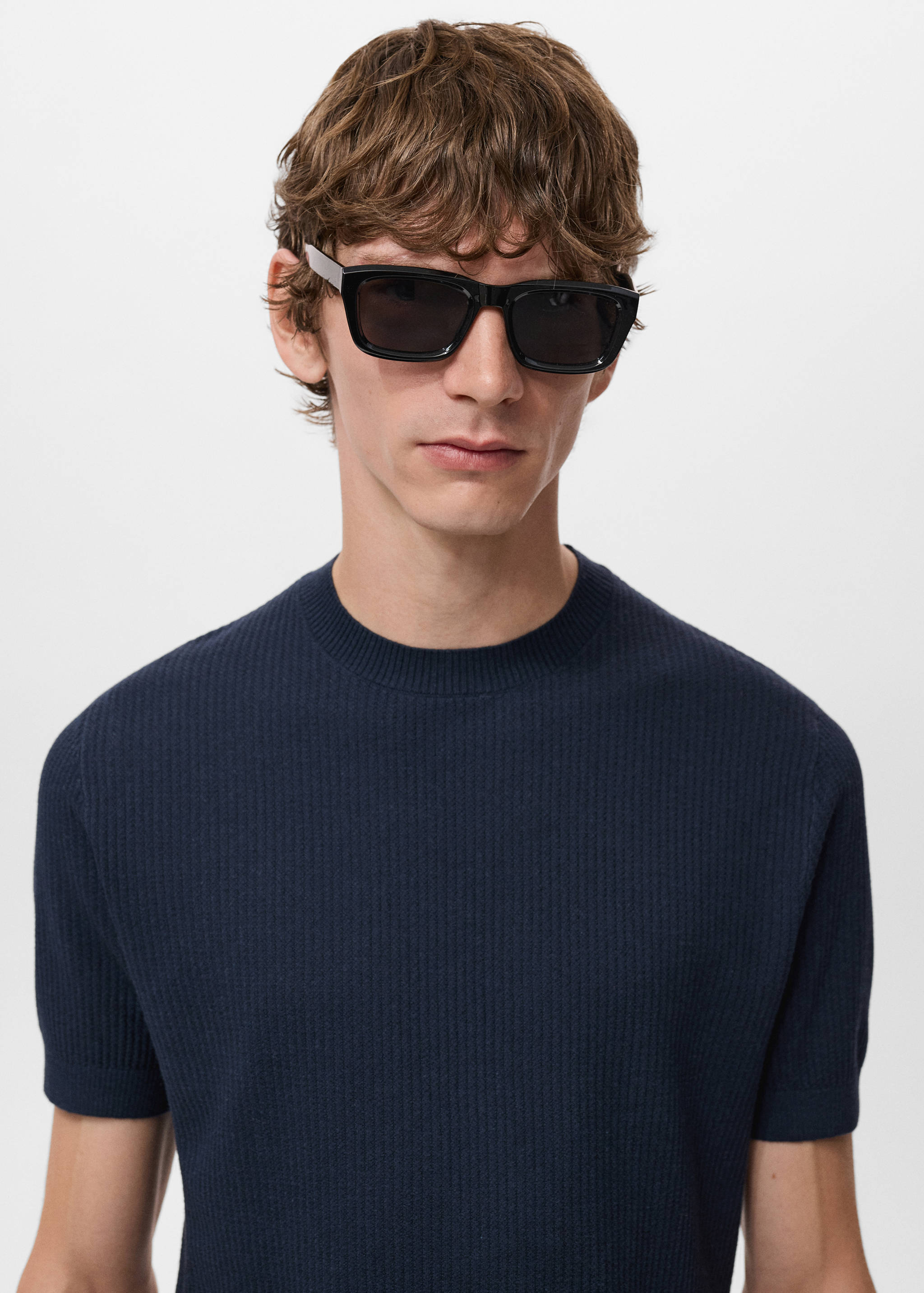 Ribbed  knit t-shirt - Details of the article 1