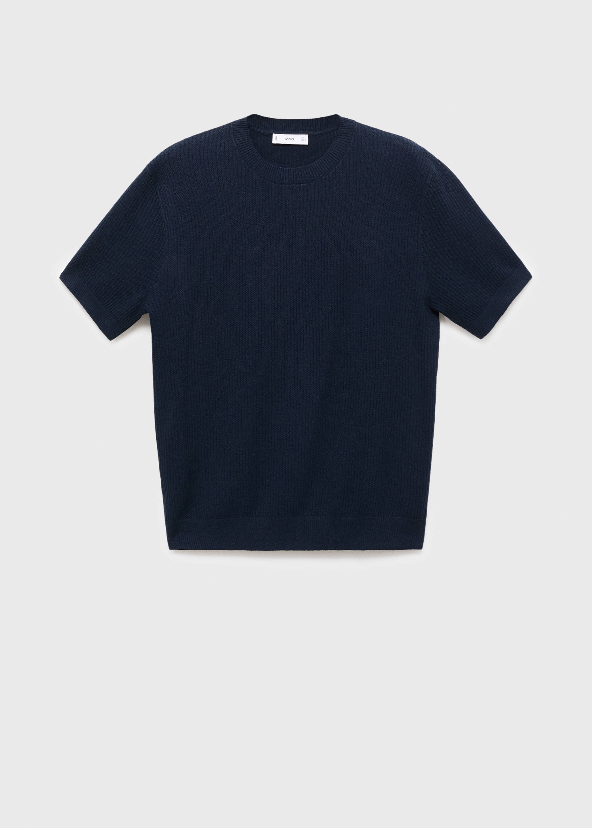 Ribbed  knit t-shirt - Article without model
