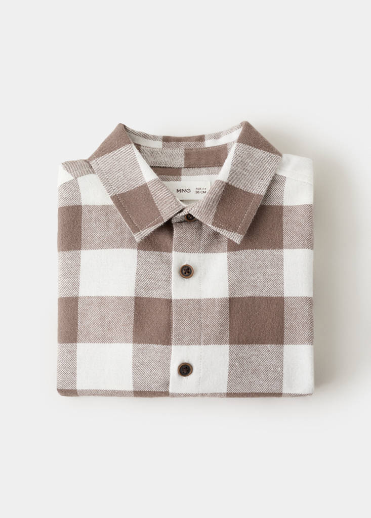 Cotton check shirt - thumbnail 4