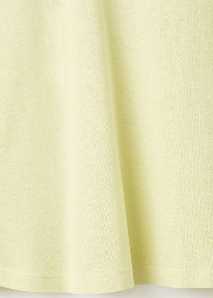Relaxed-fit cotton-linen t-shirt — Neon Yellow