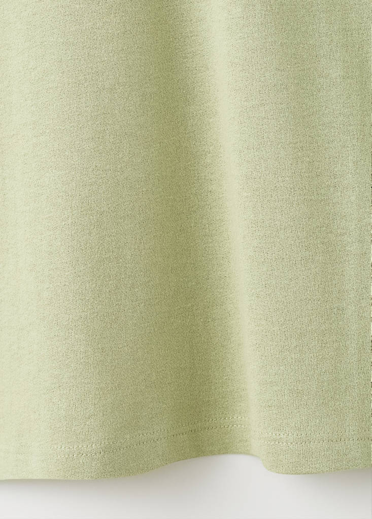 Relaxed-fit cotton-linen t-shirt — Green Apple