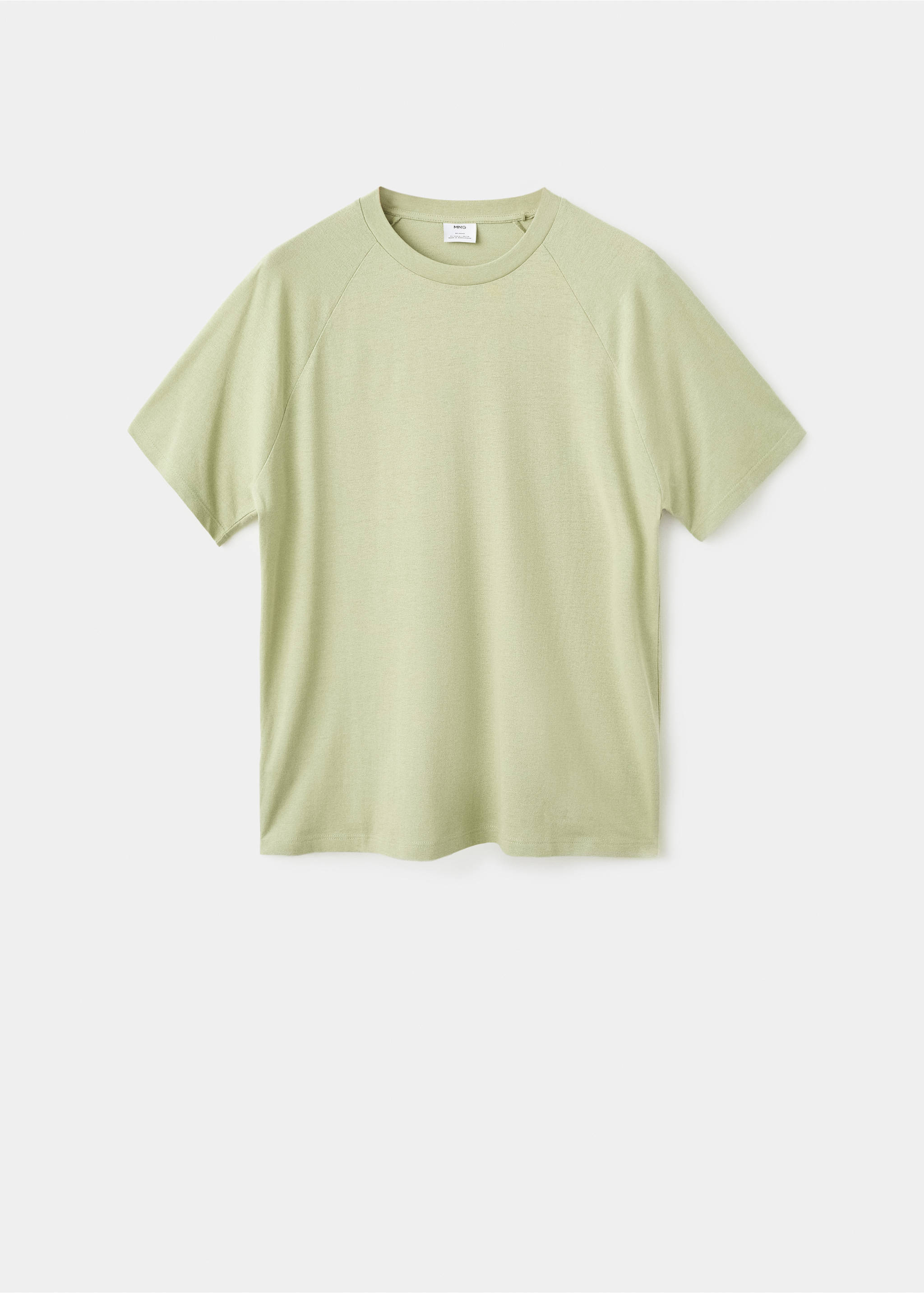 Camiseta algodón lino relaxed fit - Artículo sin modelo, Verde manzana. Ref: 17057767-00.