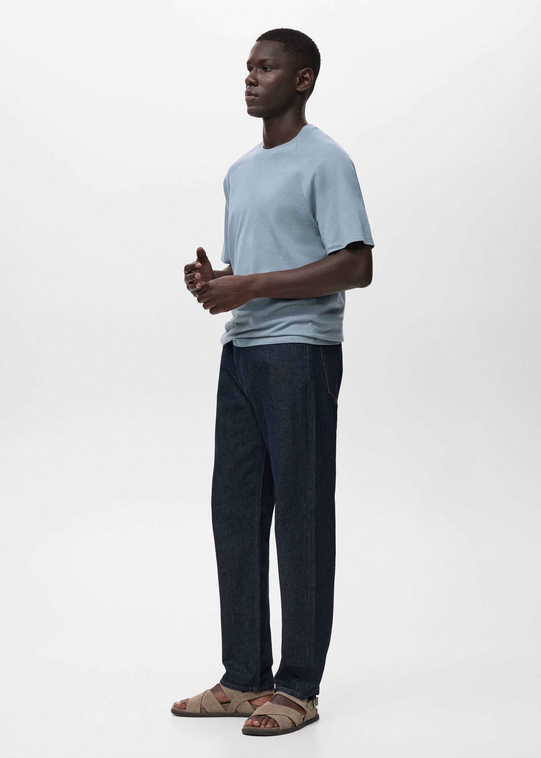Camiseta algodón lino relaxed fit - Detalle del artículo 2