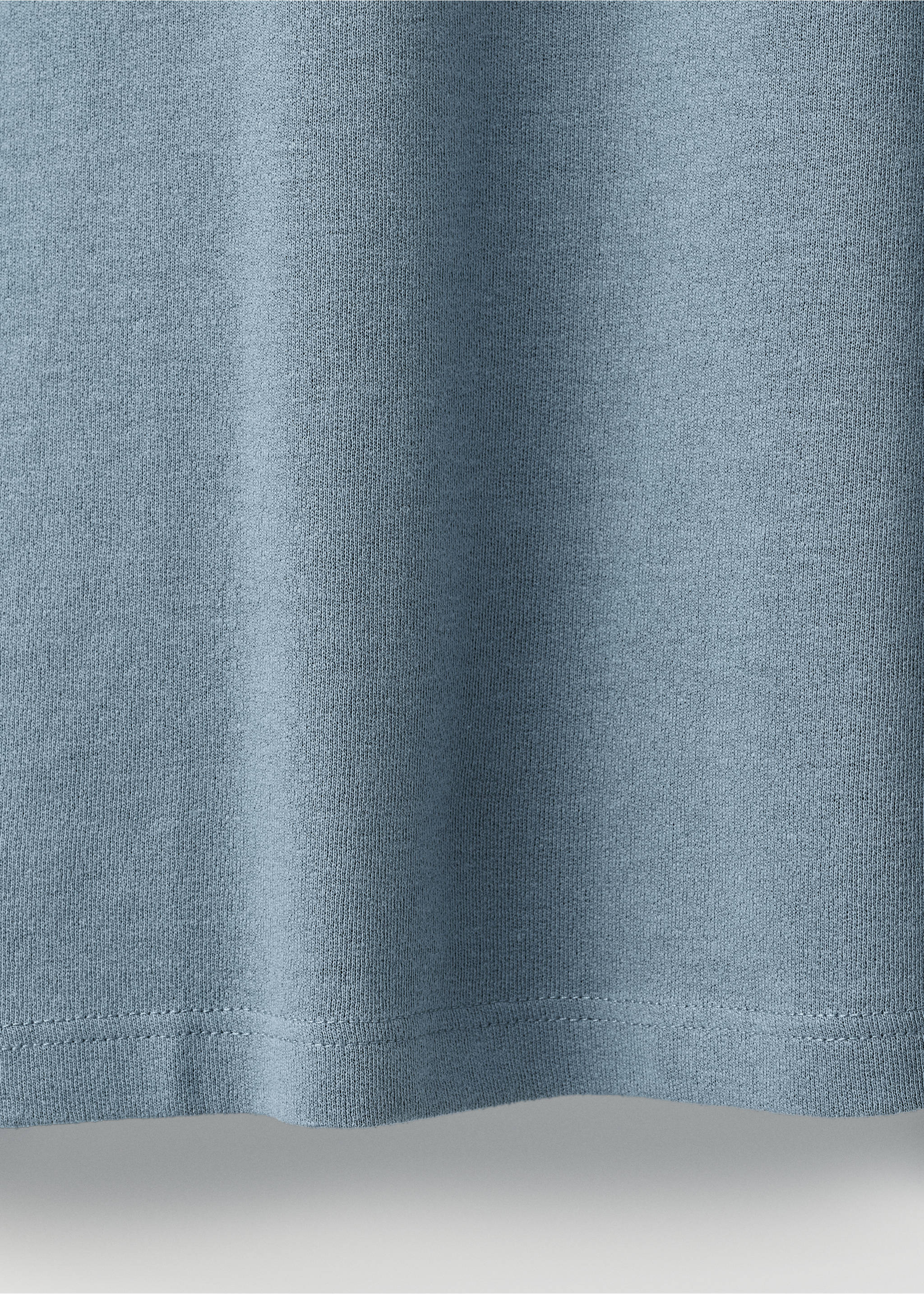 Camiseta algodón lino relaxed fit - Detalle del artículo 0, Azul indigo. Ref: 17057767-00.