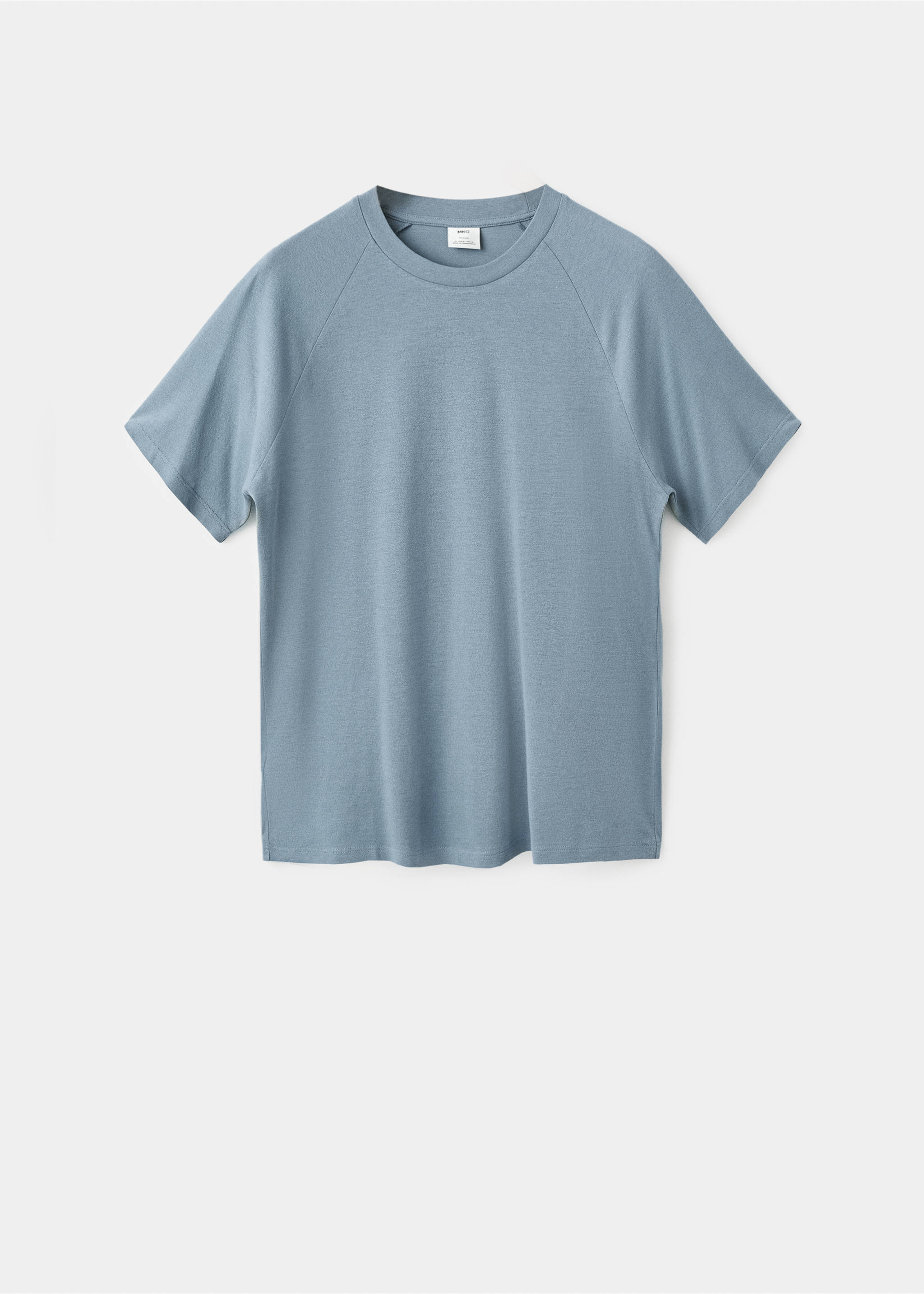 Camiseta algodón lino relaxed fit - Artículo sin modelo, Azul indigo. Ref: 17057767-00.